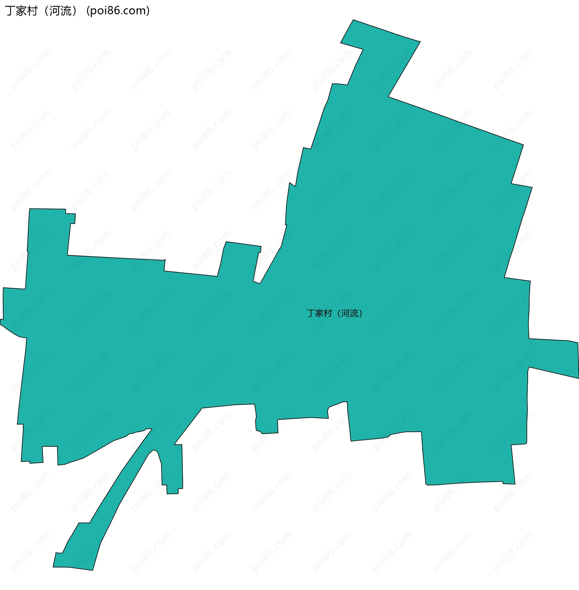 丁家村（河流）边界地图
