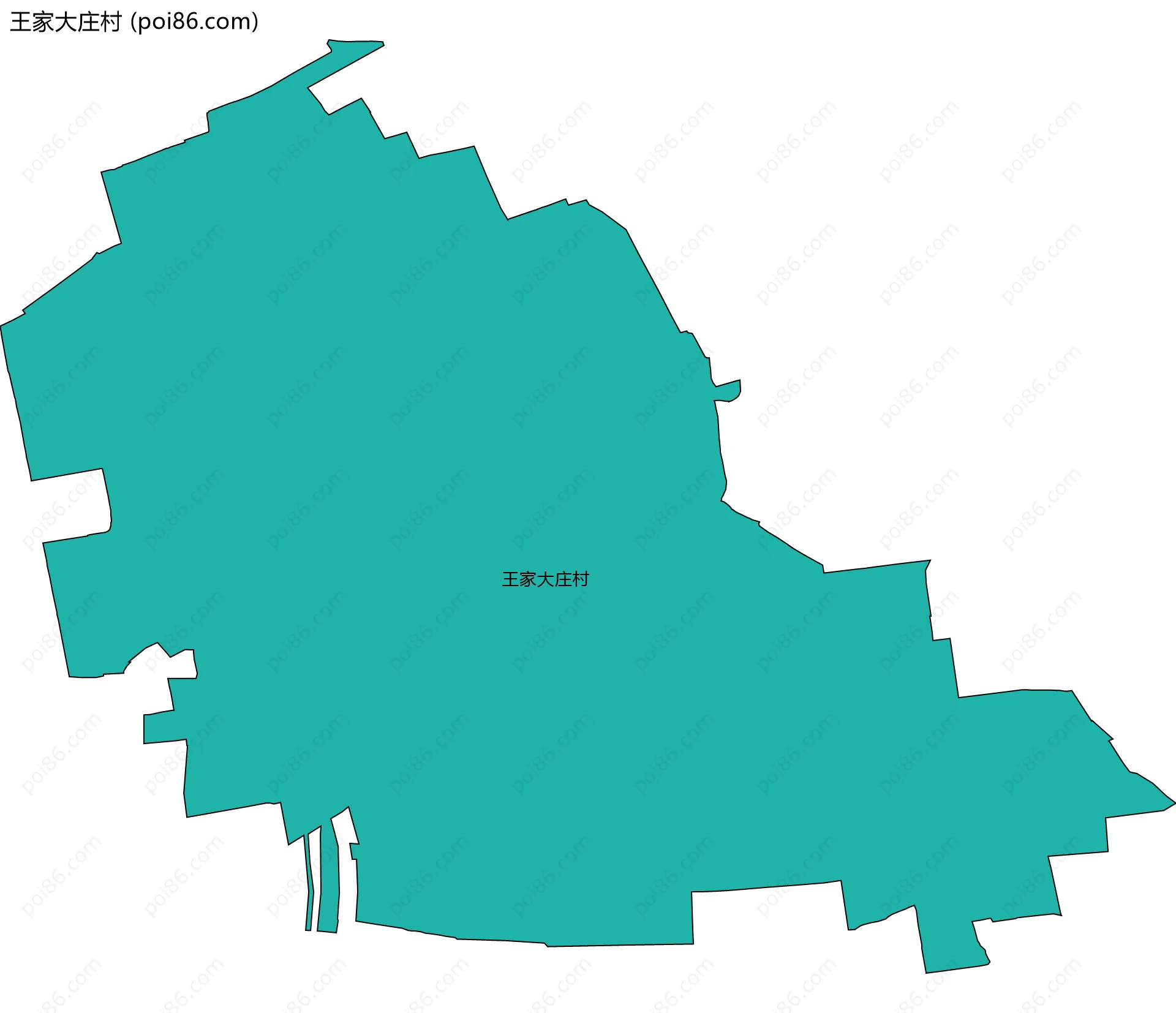 王家大庄村边界地图