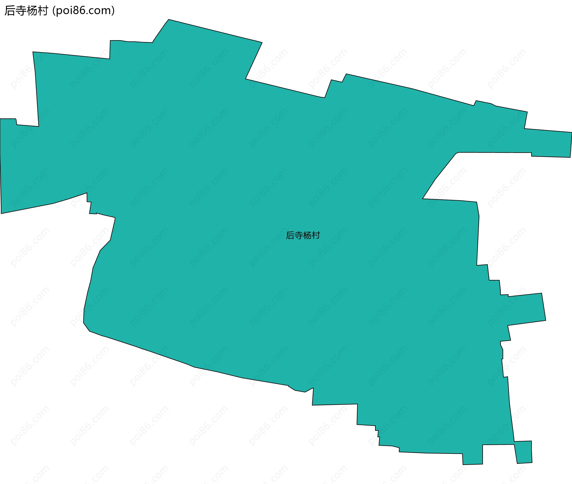 后寺杨村边界地图