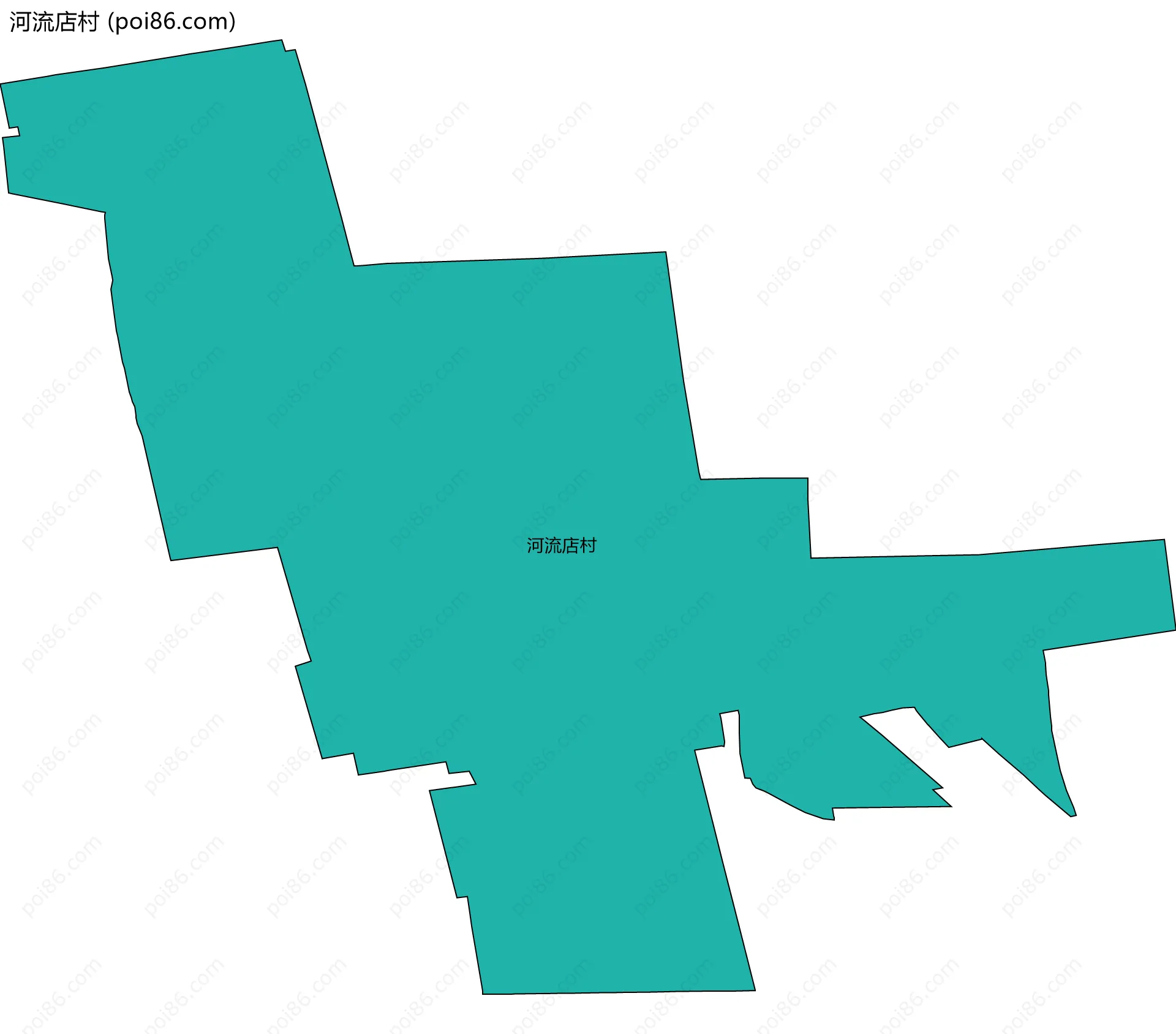 河流店村边界地图