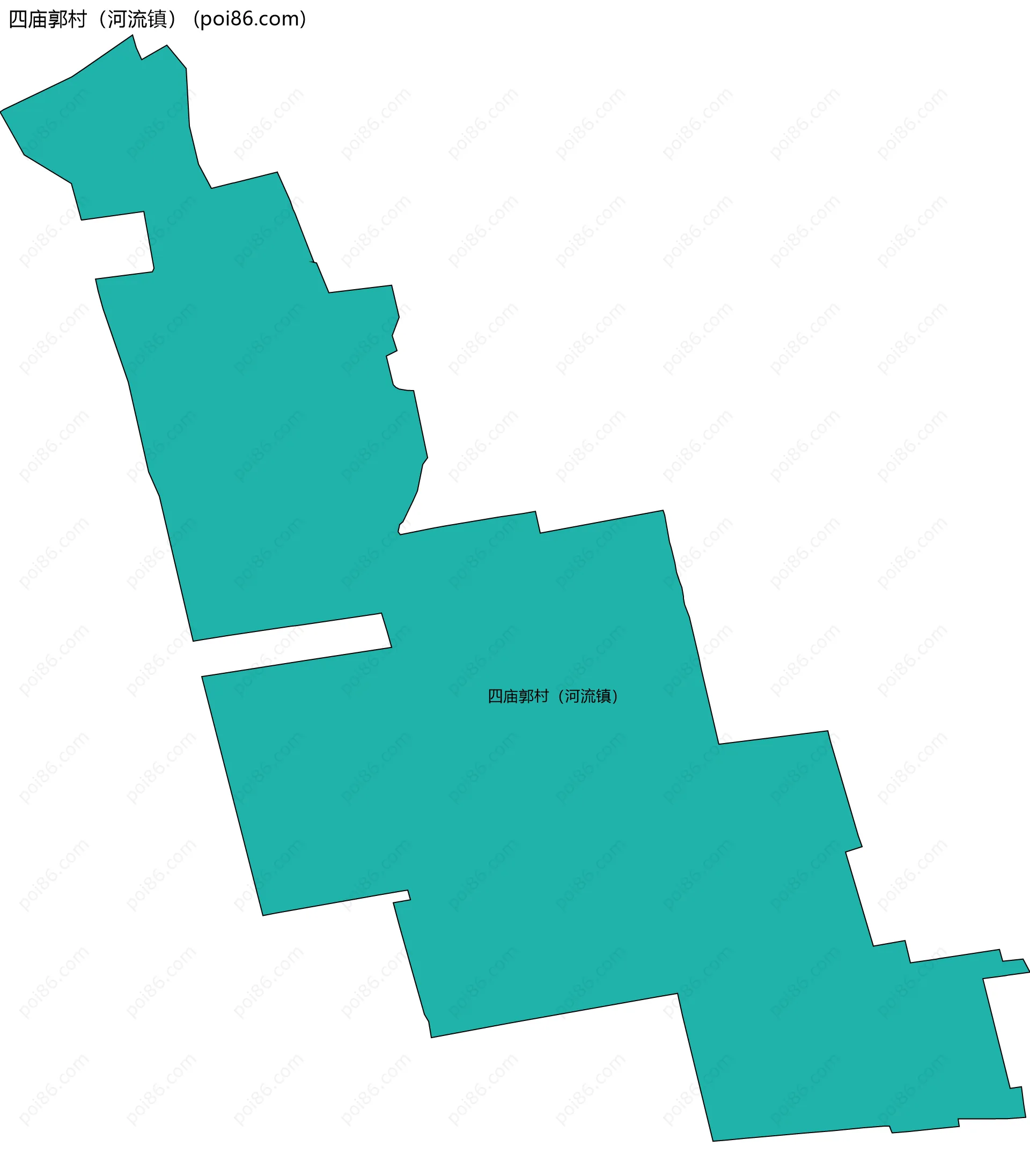 四庙郭村（河流镇）边界地图