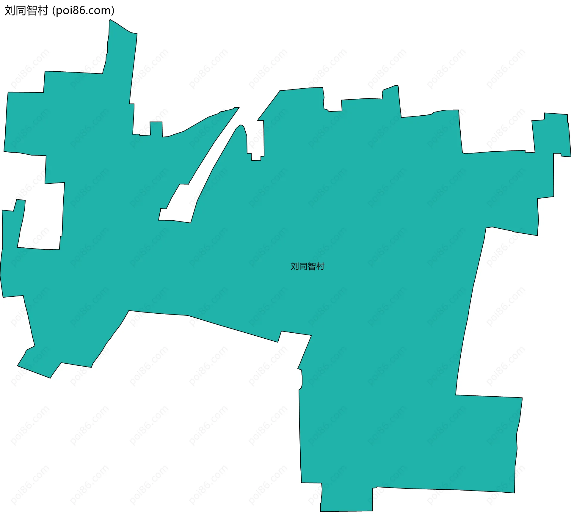 刘同智村边界地图