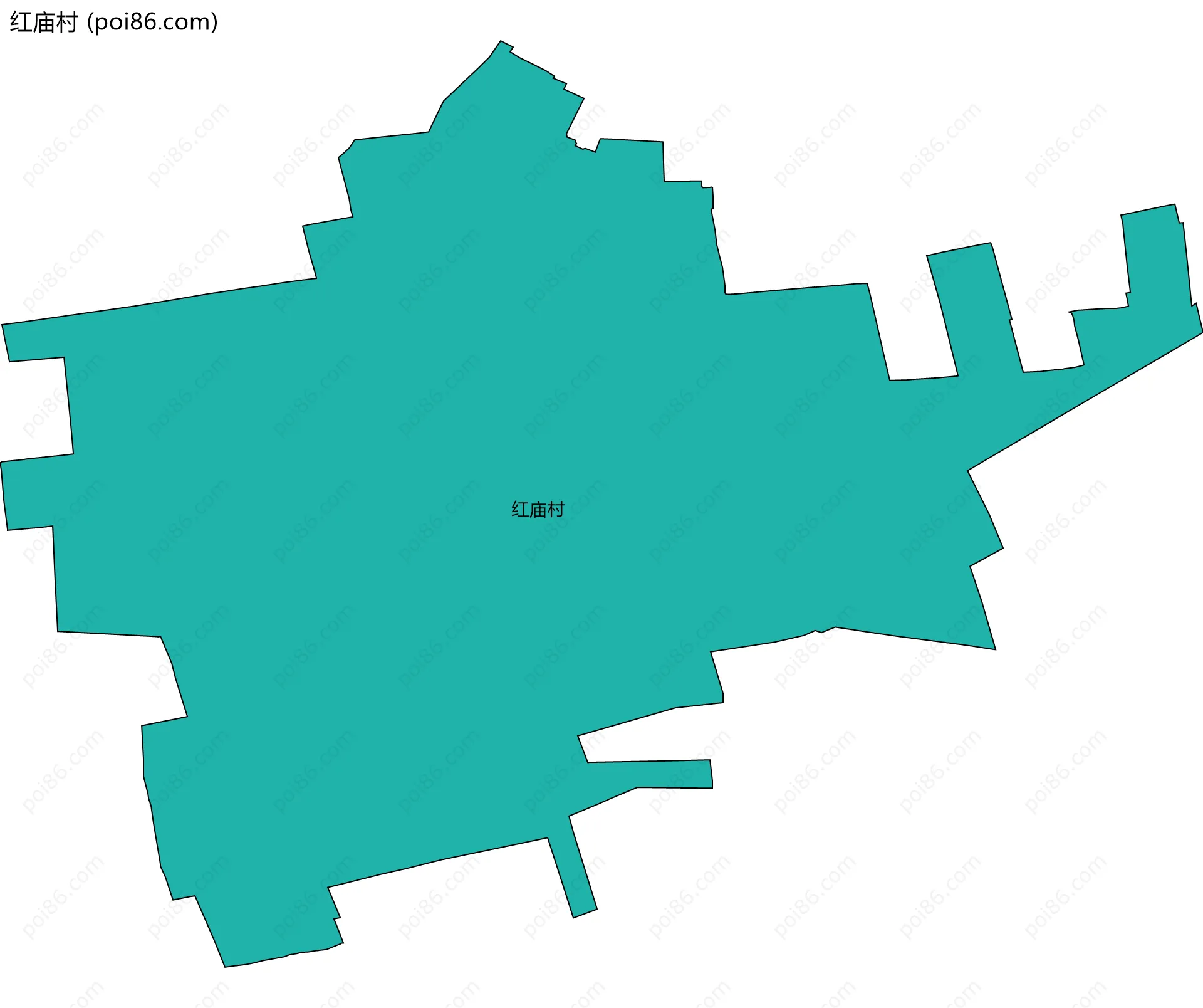 红庙村边界地图