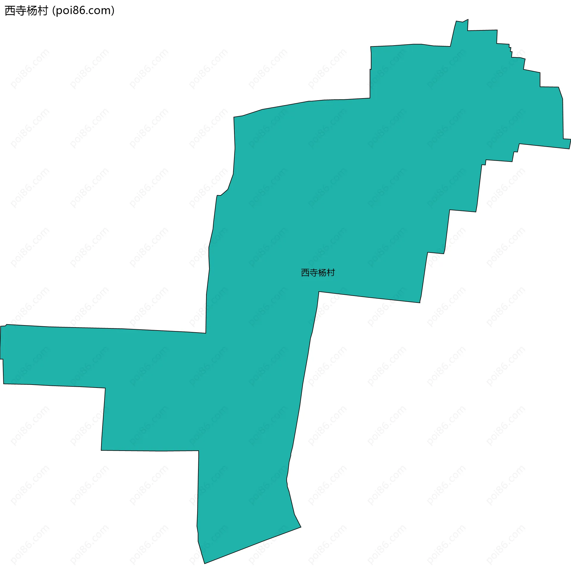 西寺杨村边界地图