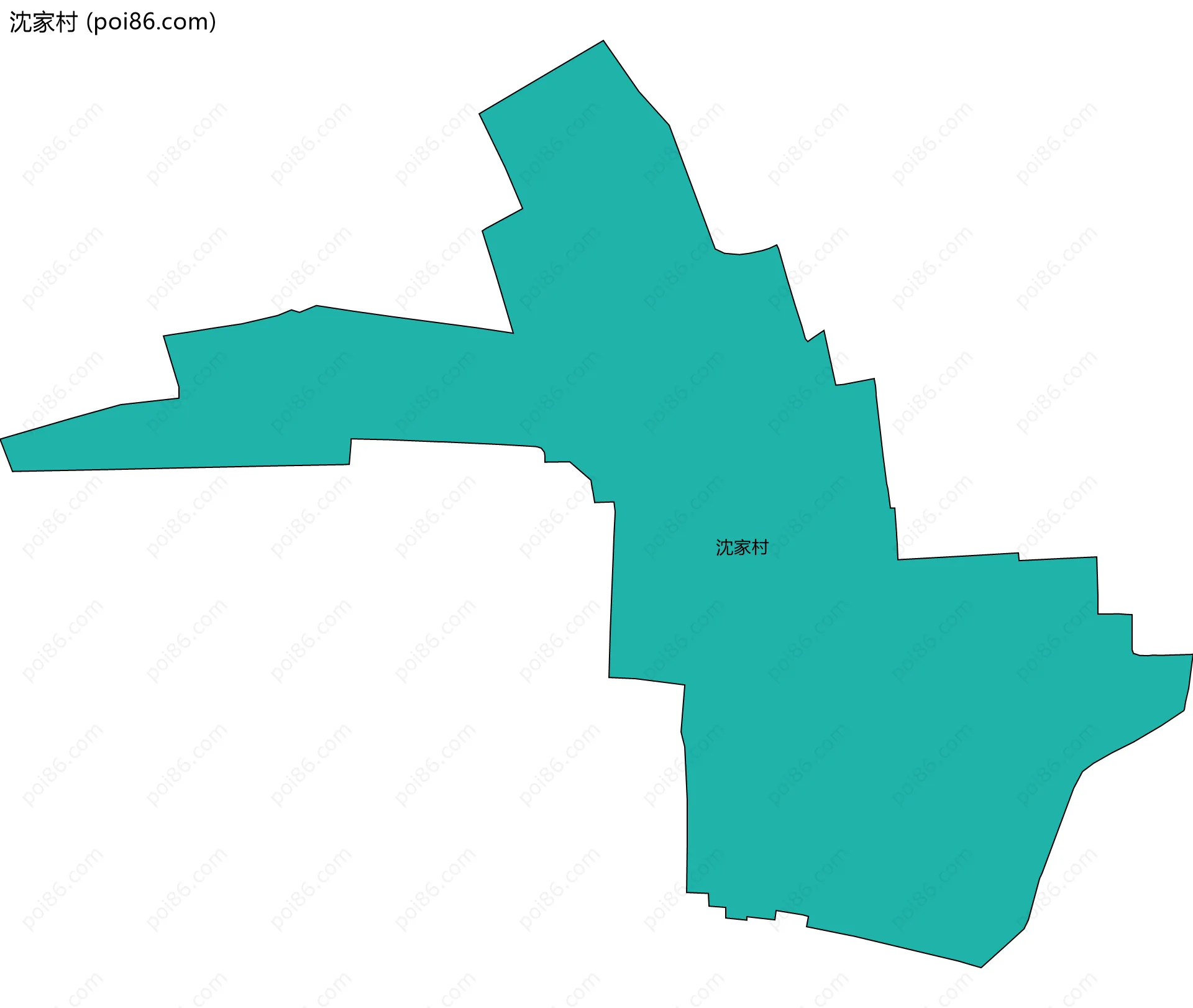 沈家村边界地图