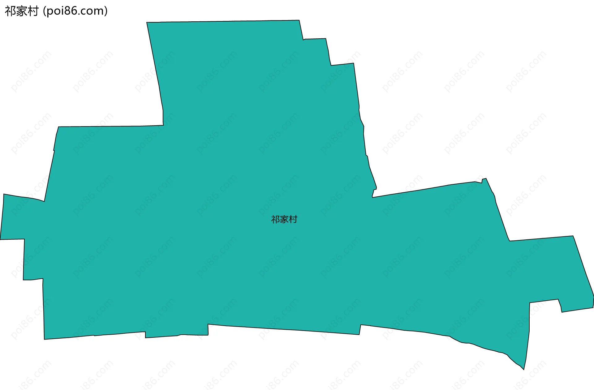 祁家村边界地图
