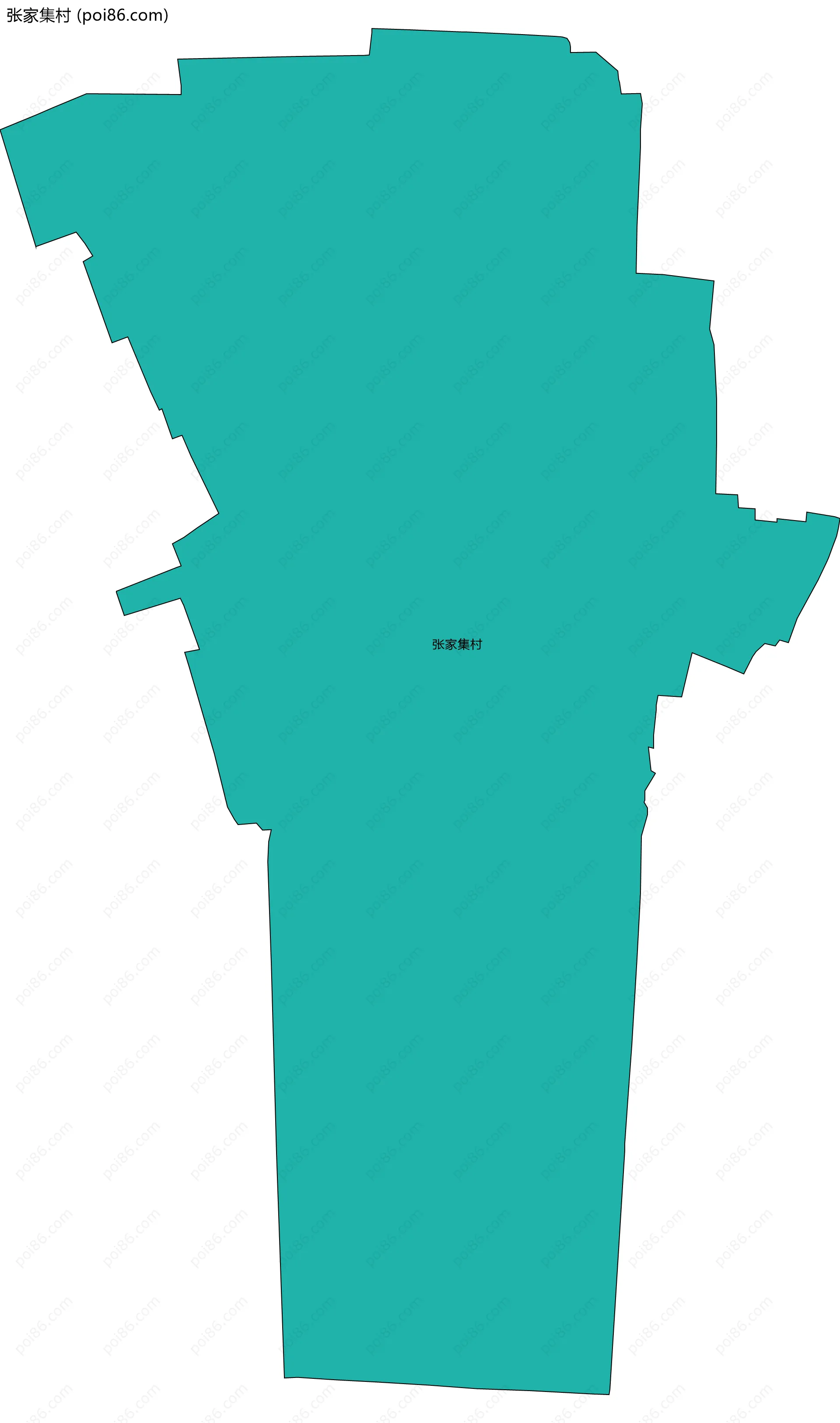 张家集村边界地图