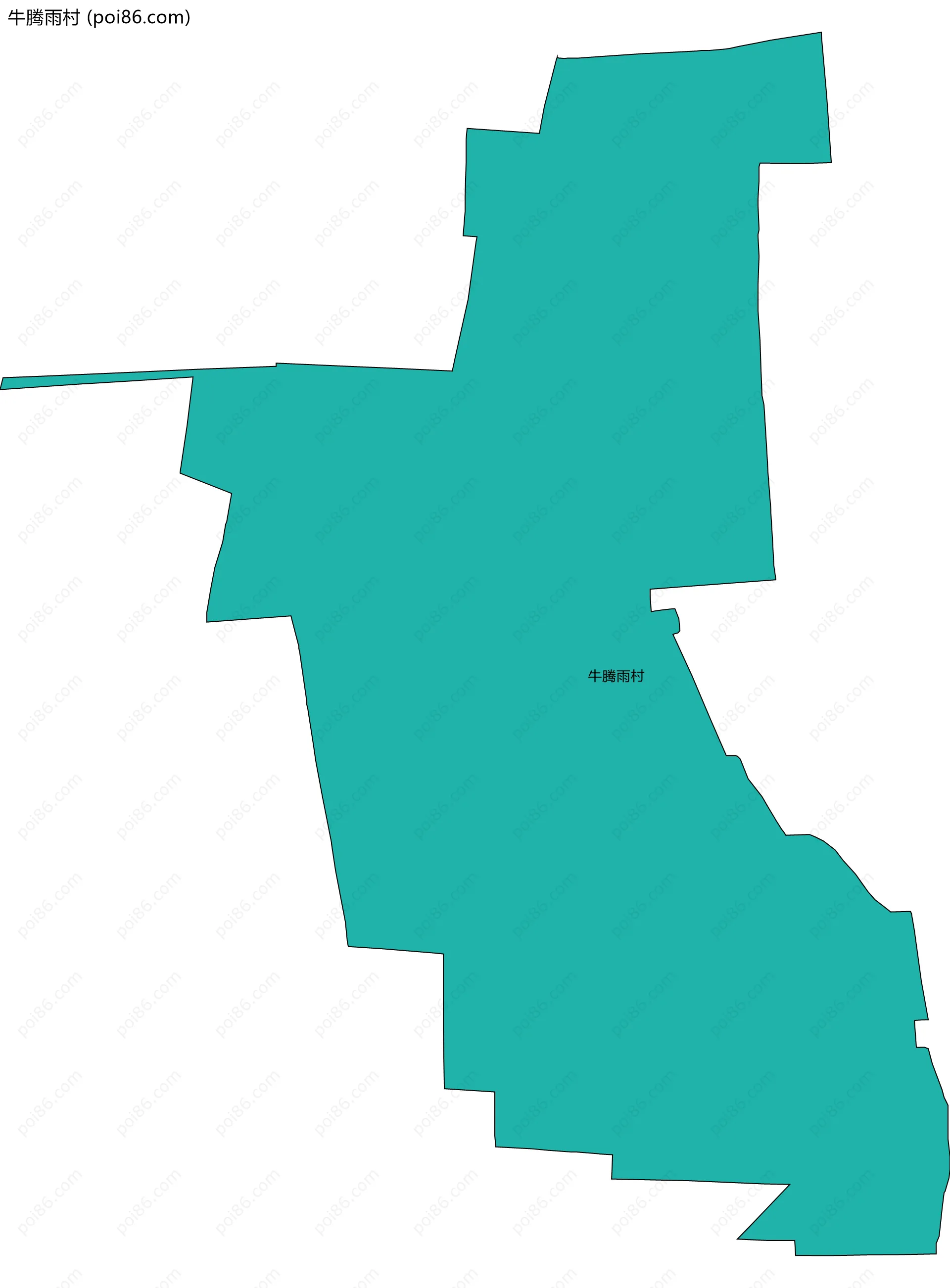牛腾雨村边界地图