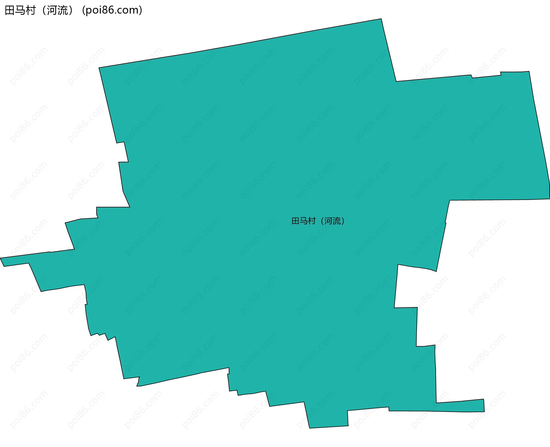 田马村（河流）边界地图