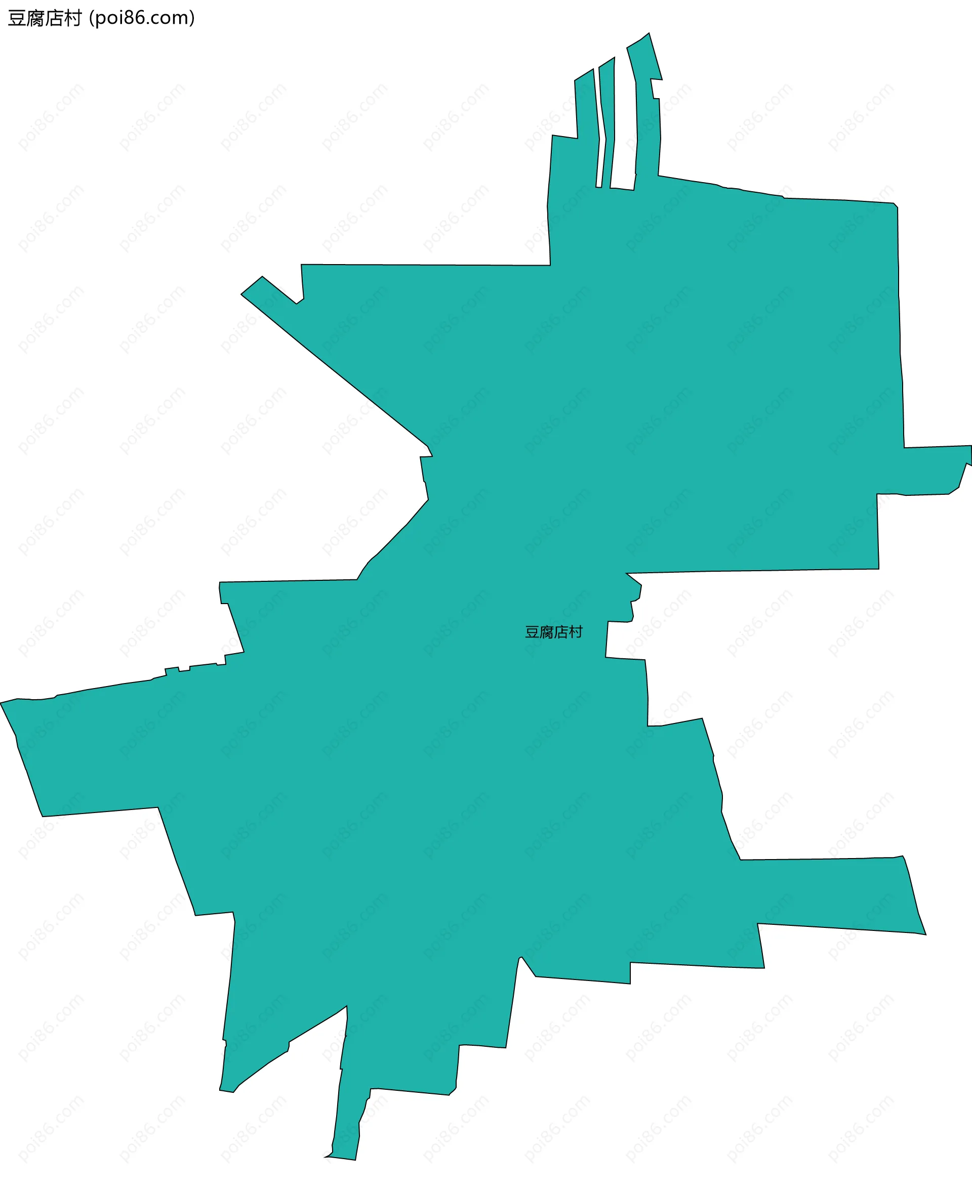 豆腐店村边界地图
