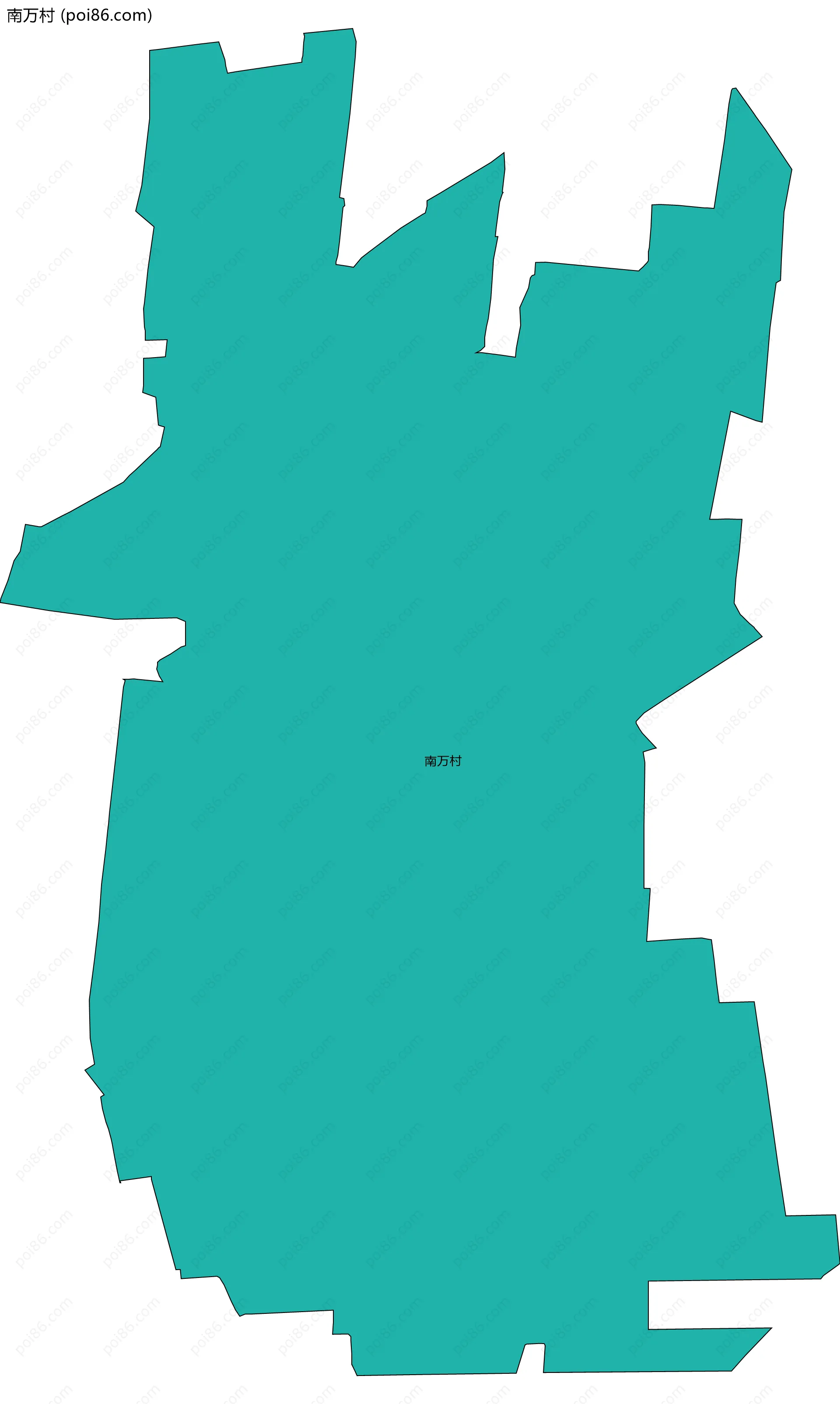 南万村边界地图