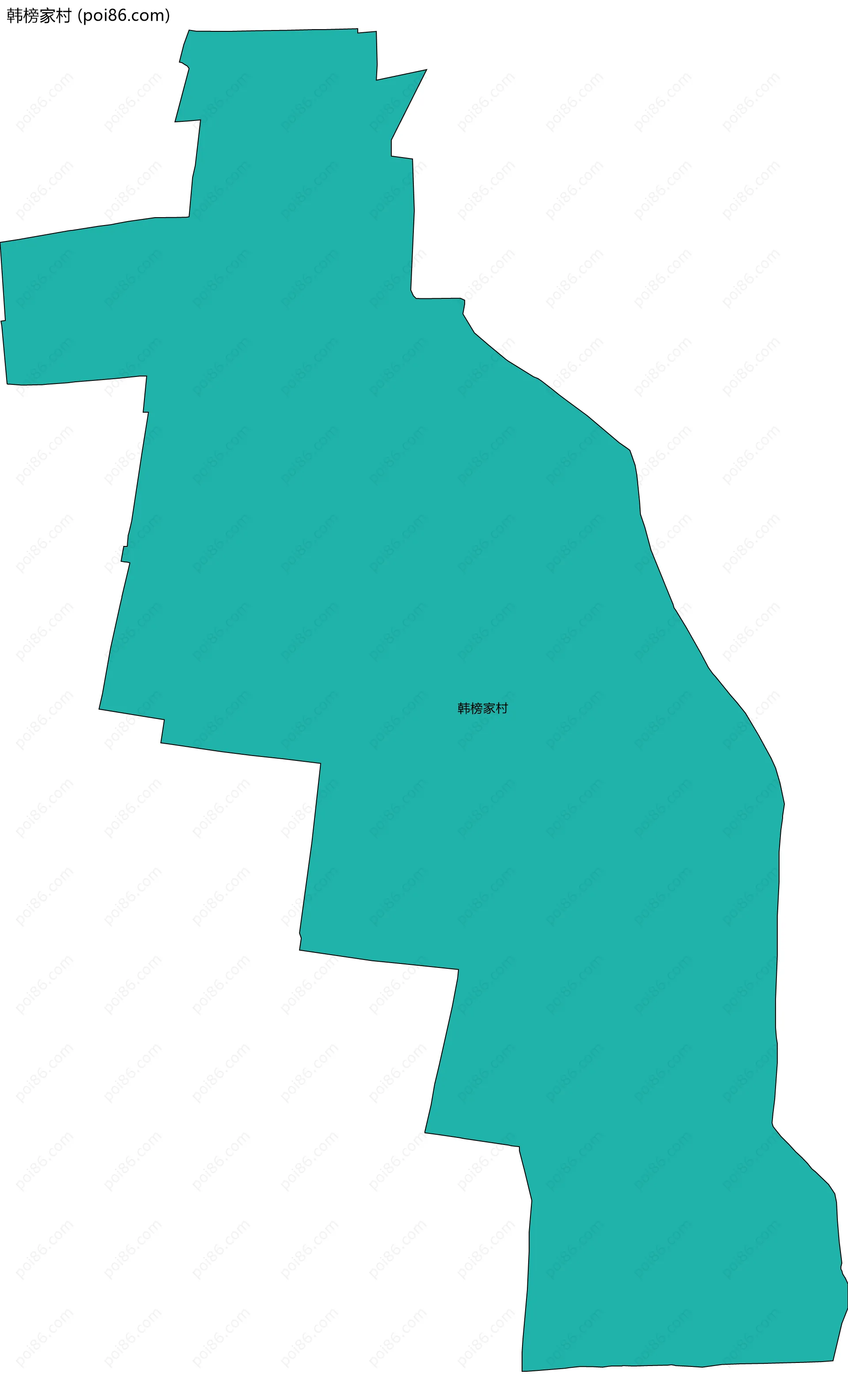 韩榜家村边界地图