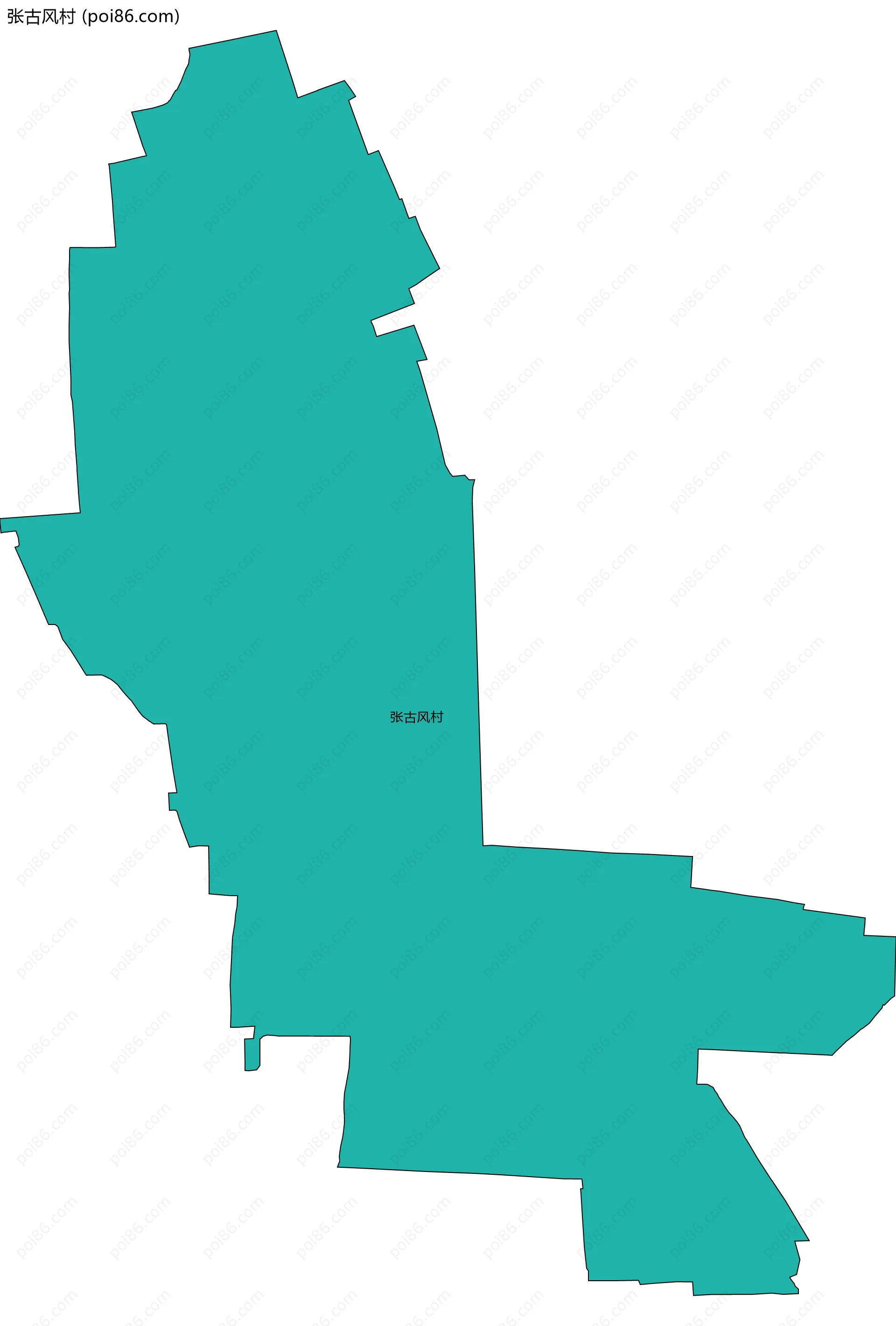 张古风村边界地图