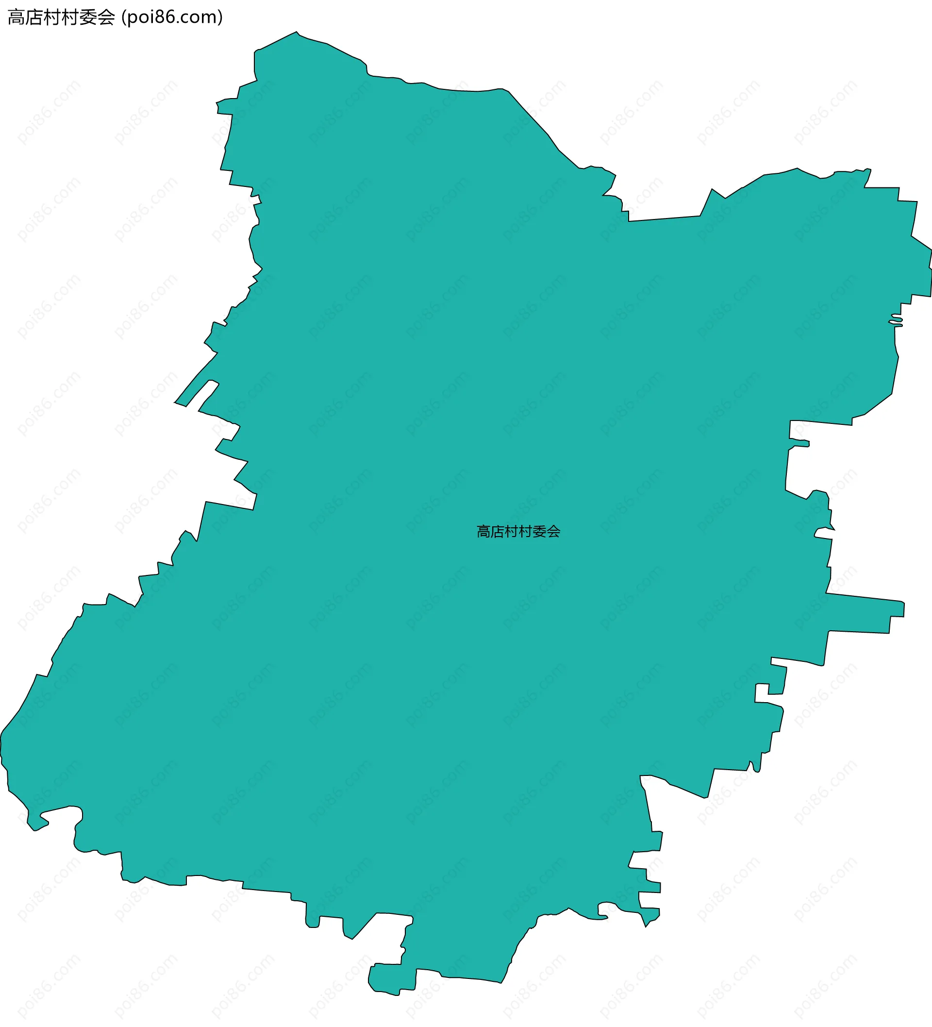 高店村村委会边界地图