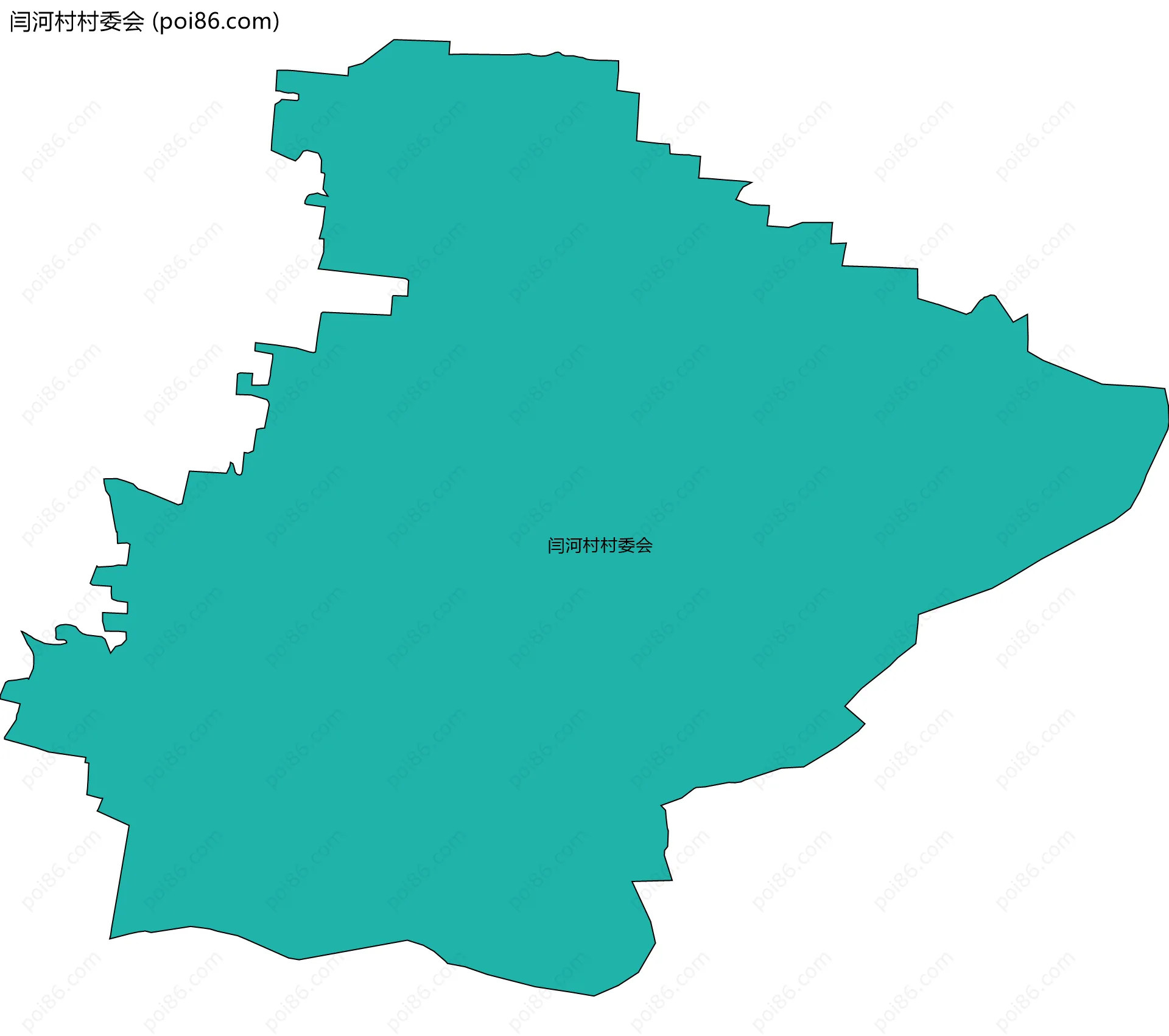 闫河村村委会边界地图