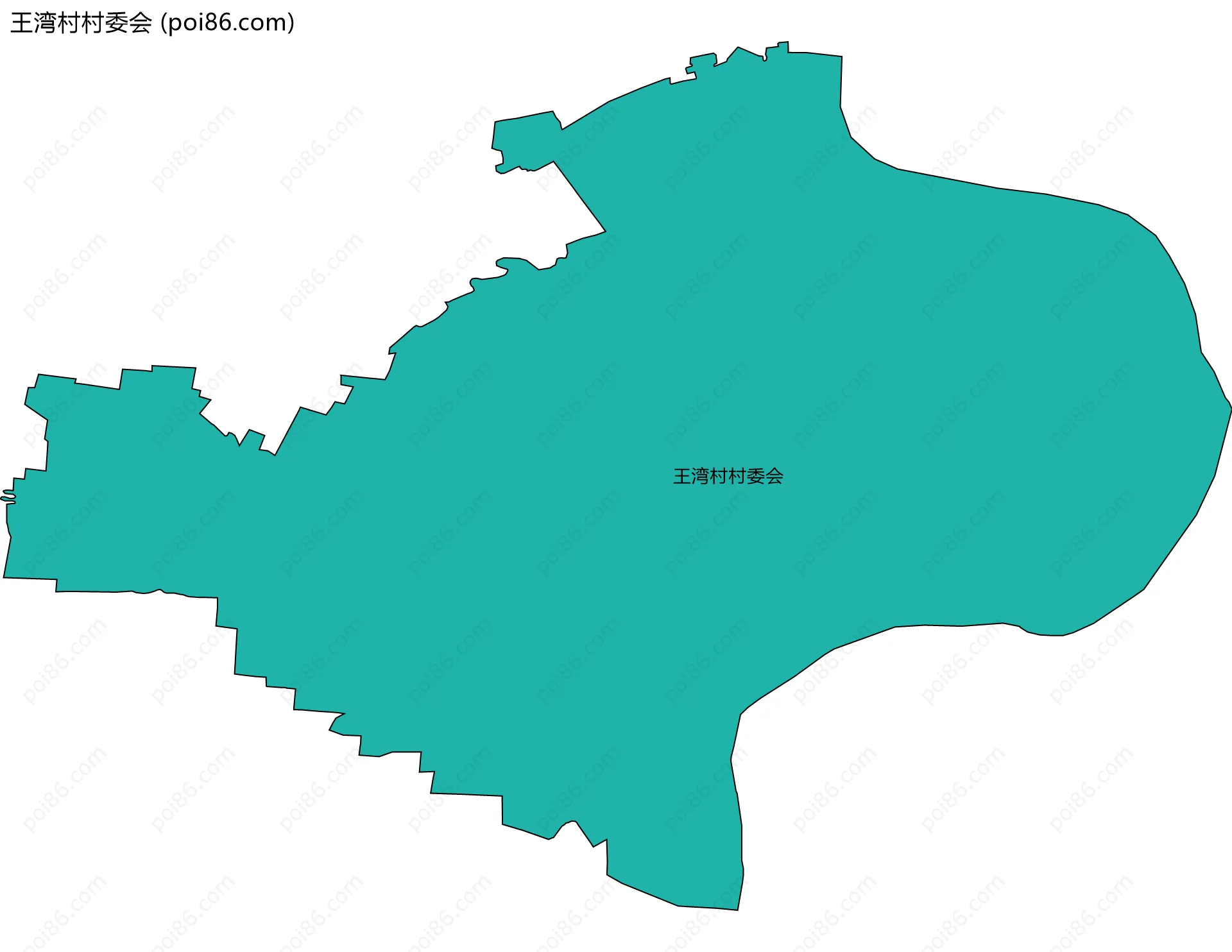 王湾村村委会边界地图
