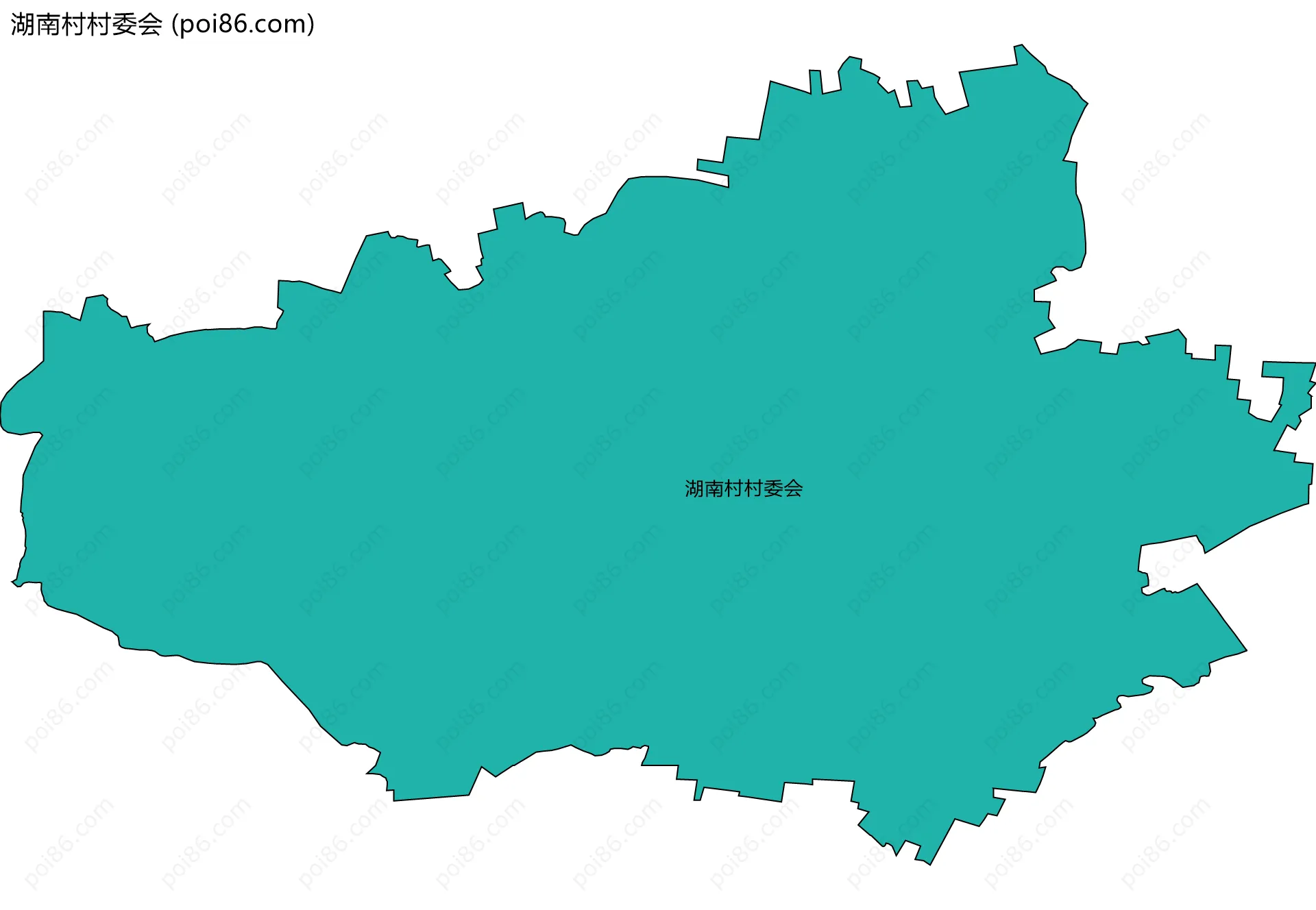 湖南村村委会边界地图