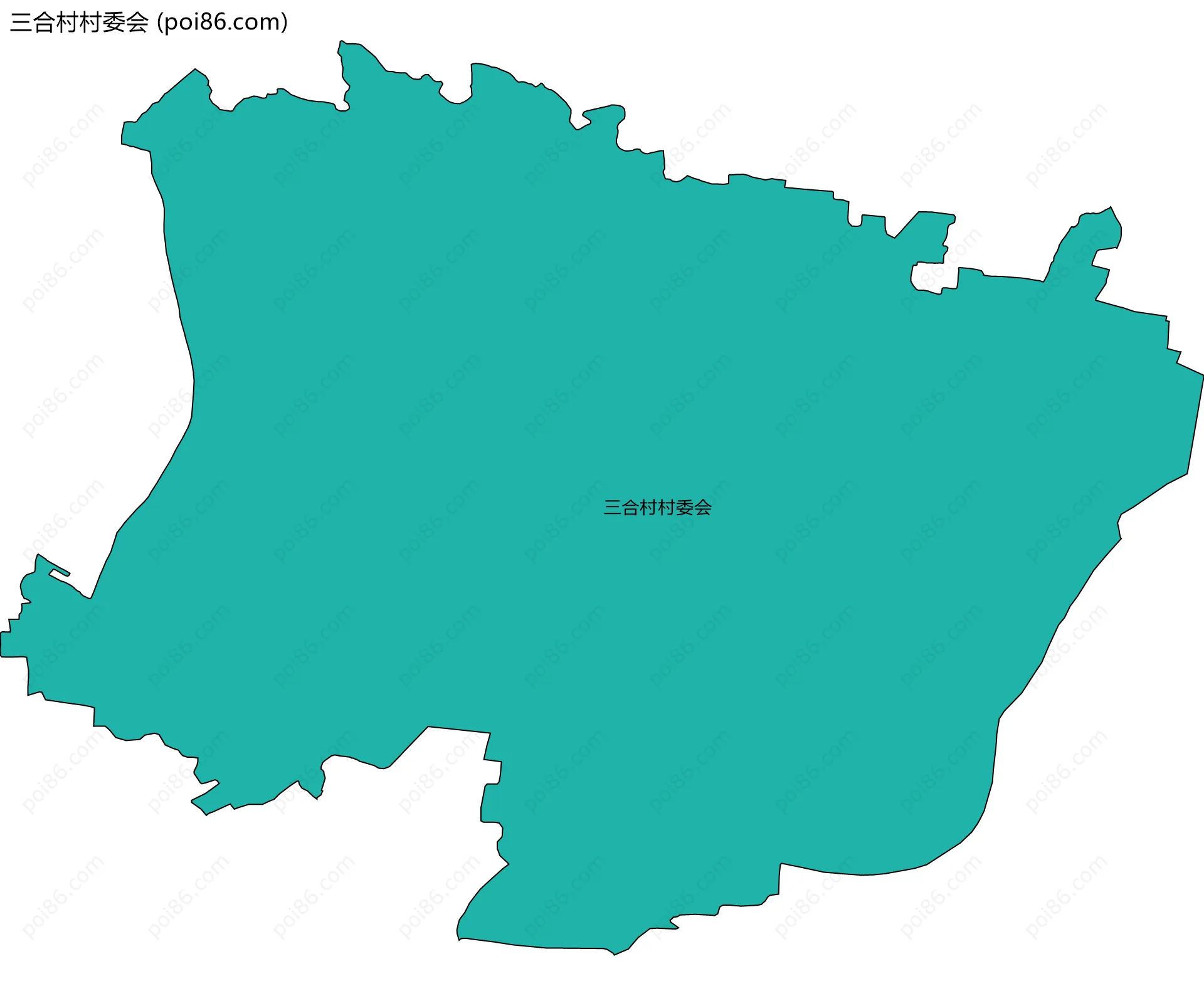 三合村村委会边界地图