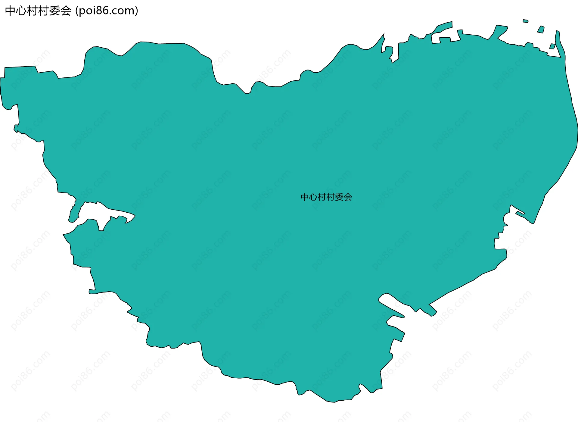 中心村村委会边界地图