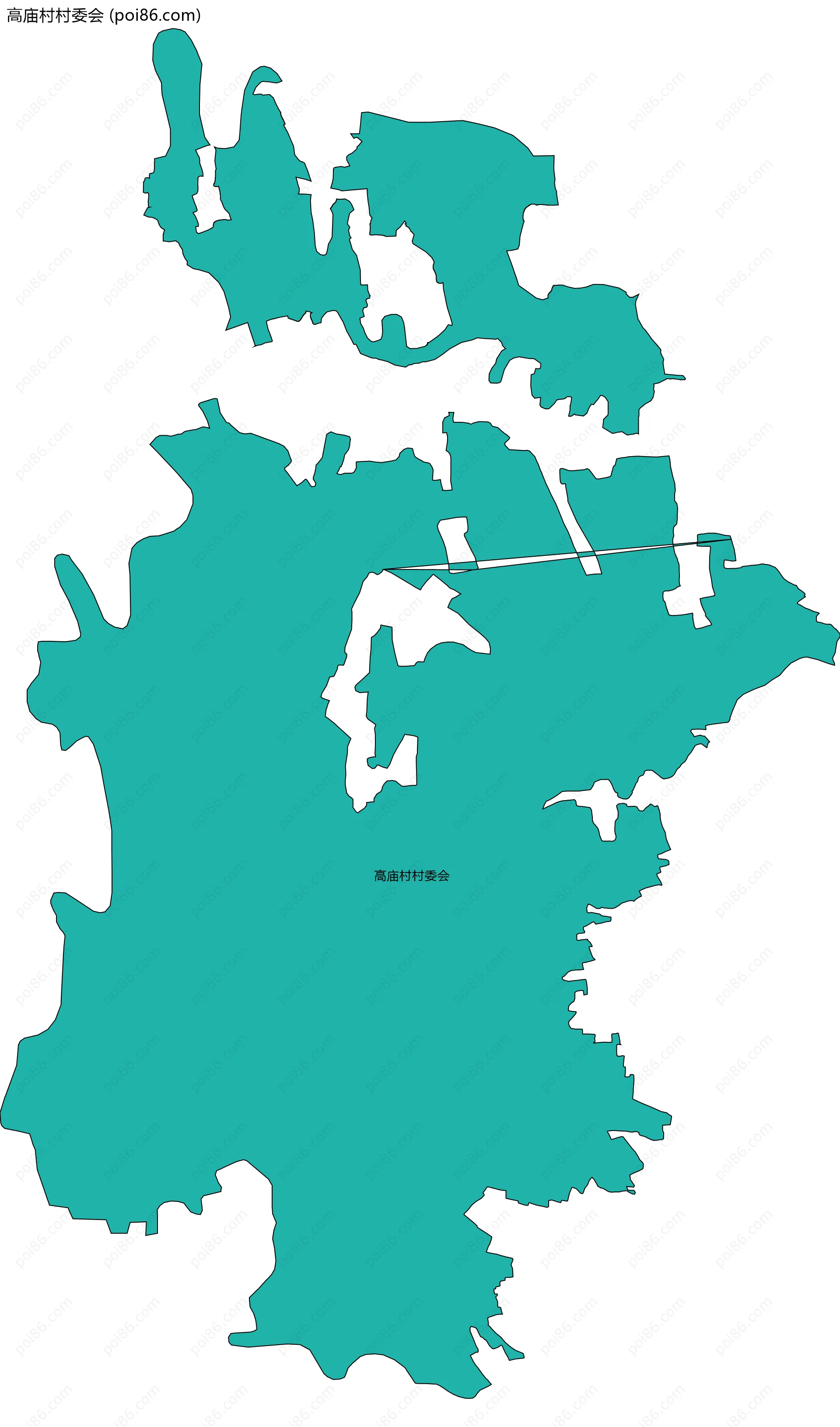 高庙村村委会边界地图