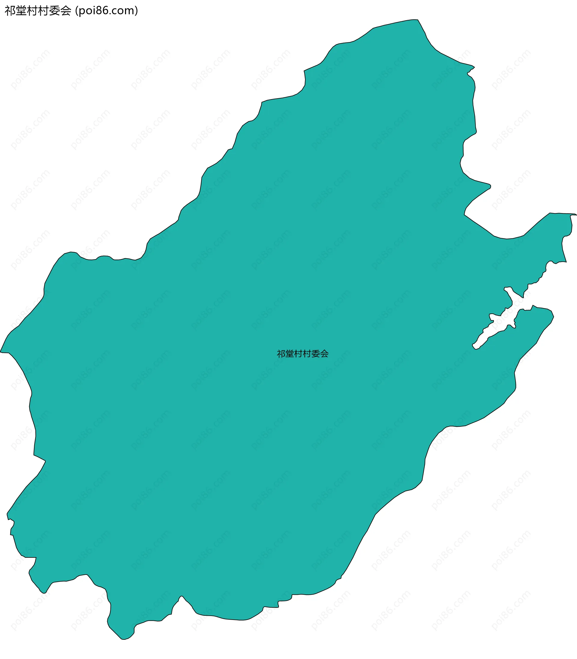 祁堂村村委会边界地图