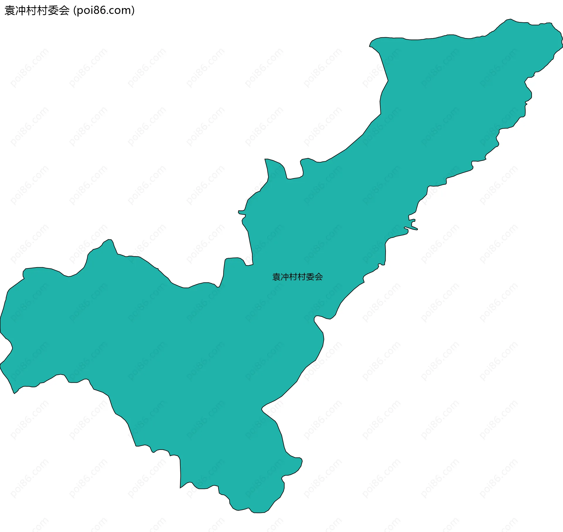 袁冲村村委会边界地图