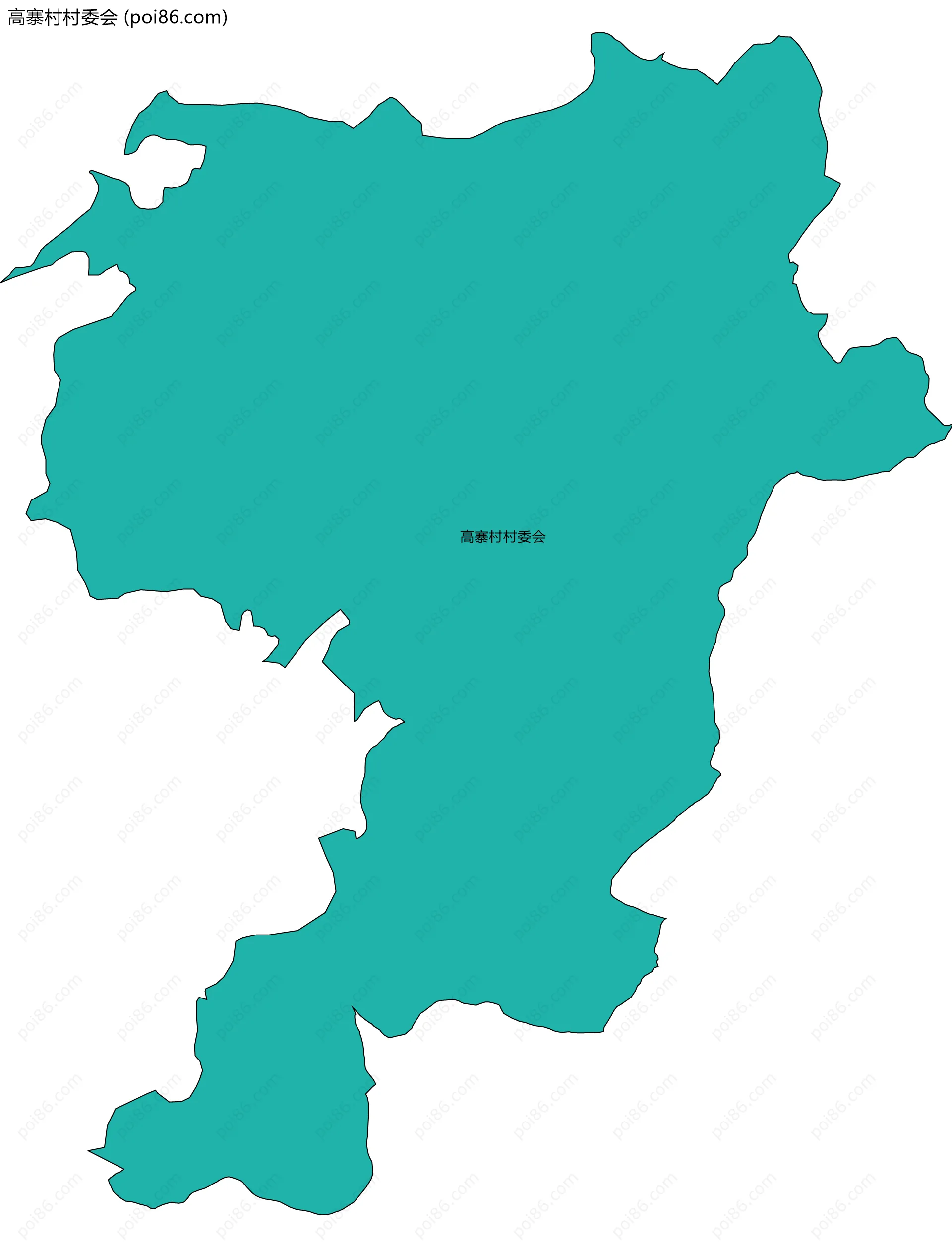高寨村村委会边界地图
