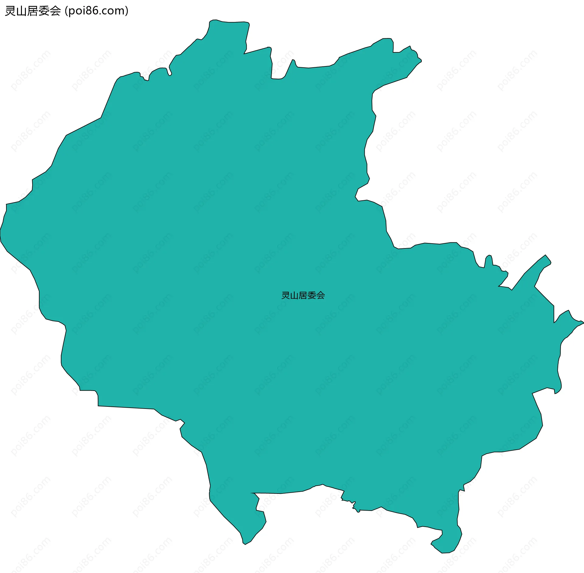 灵山居委会边界地图