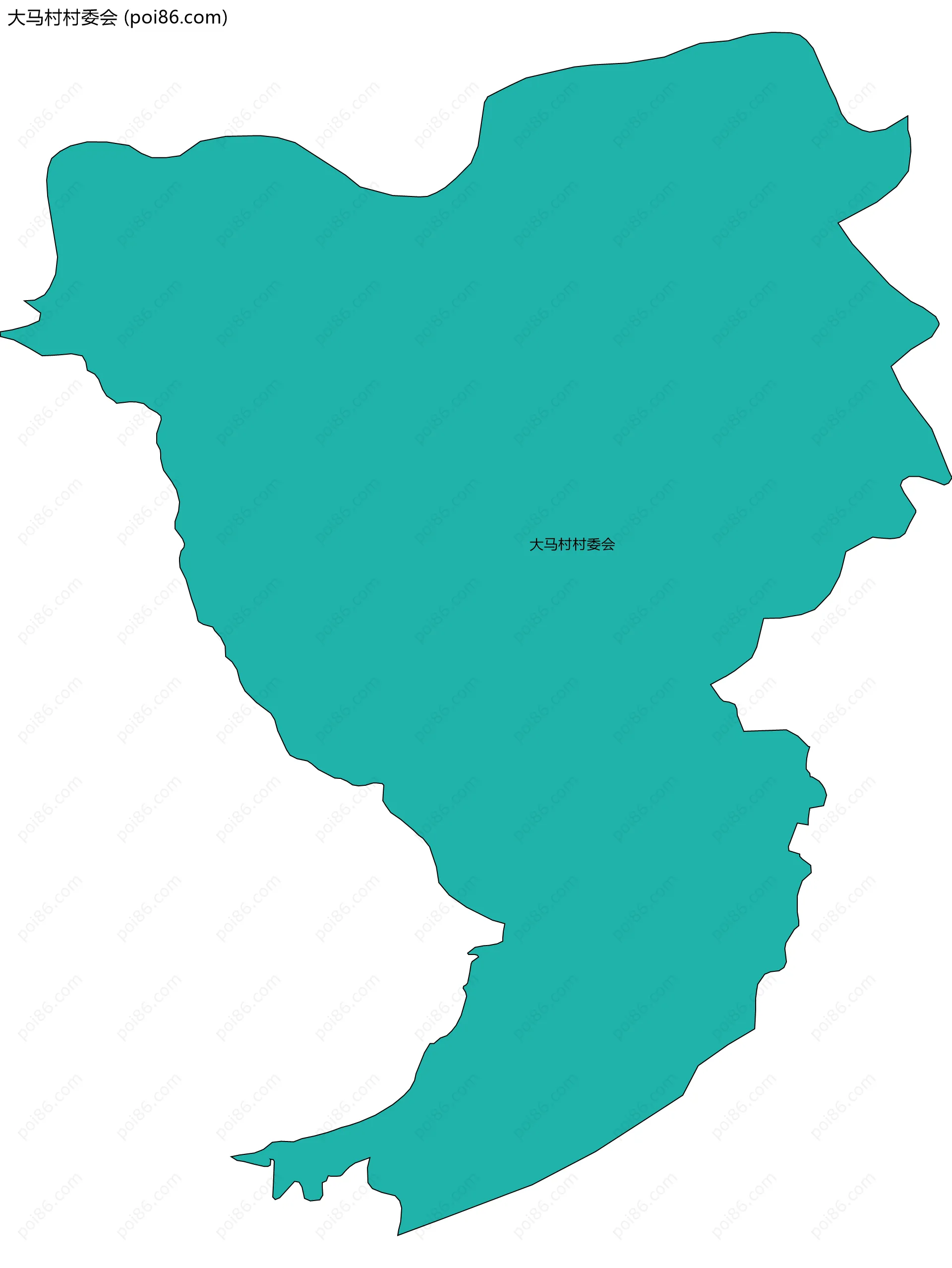 大马村村委会边界地图