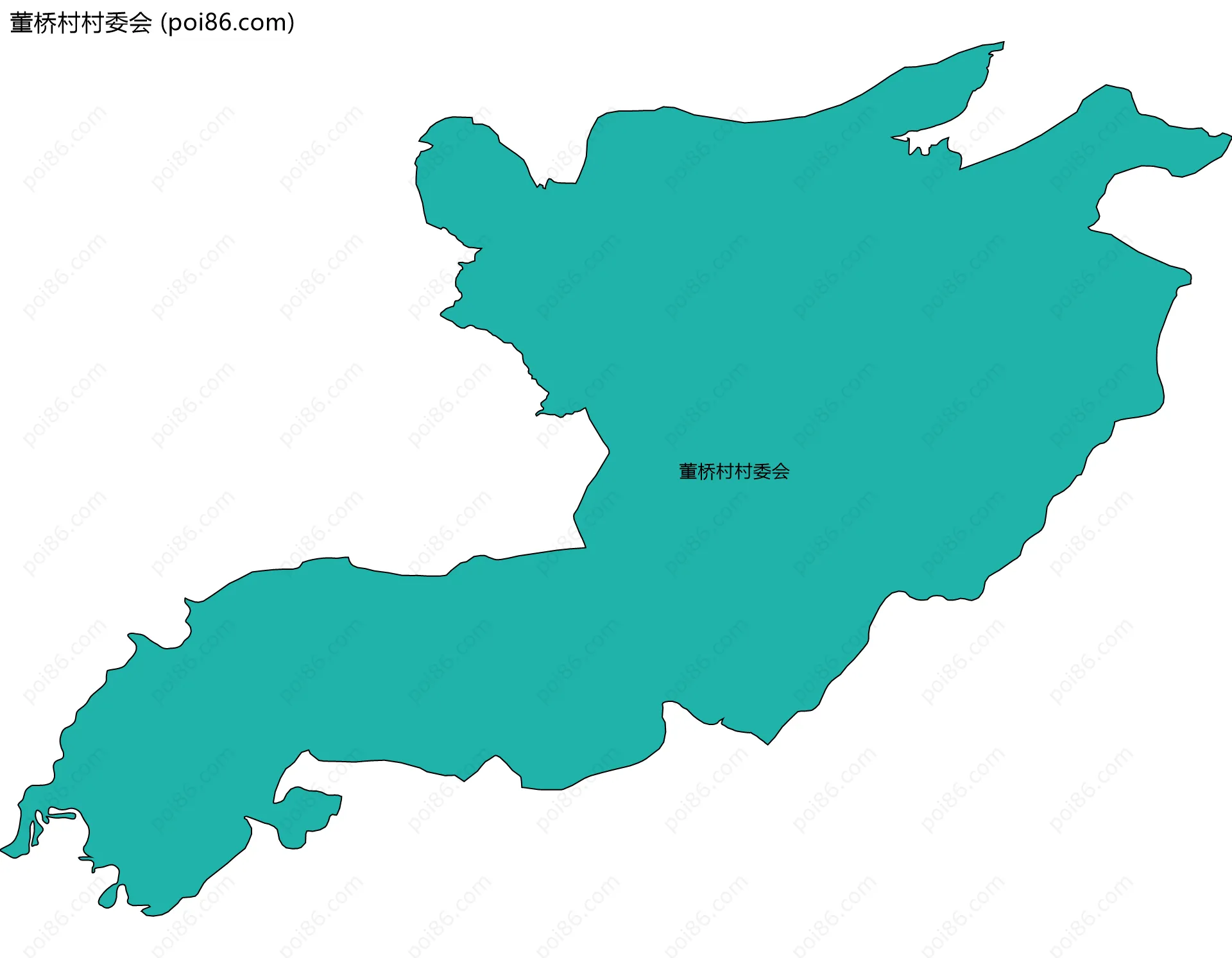 董桥村村委会边界地图