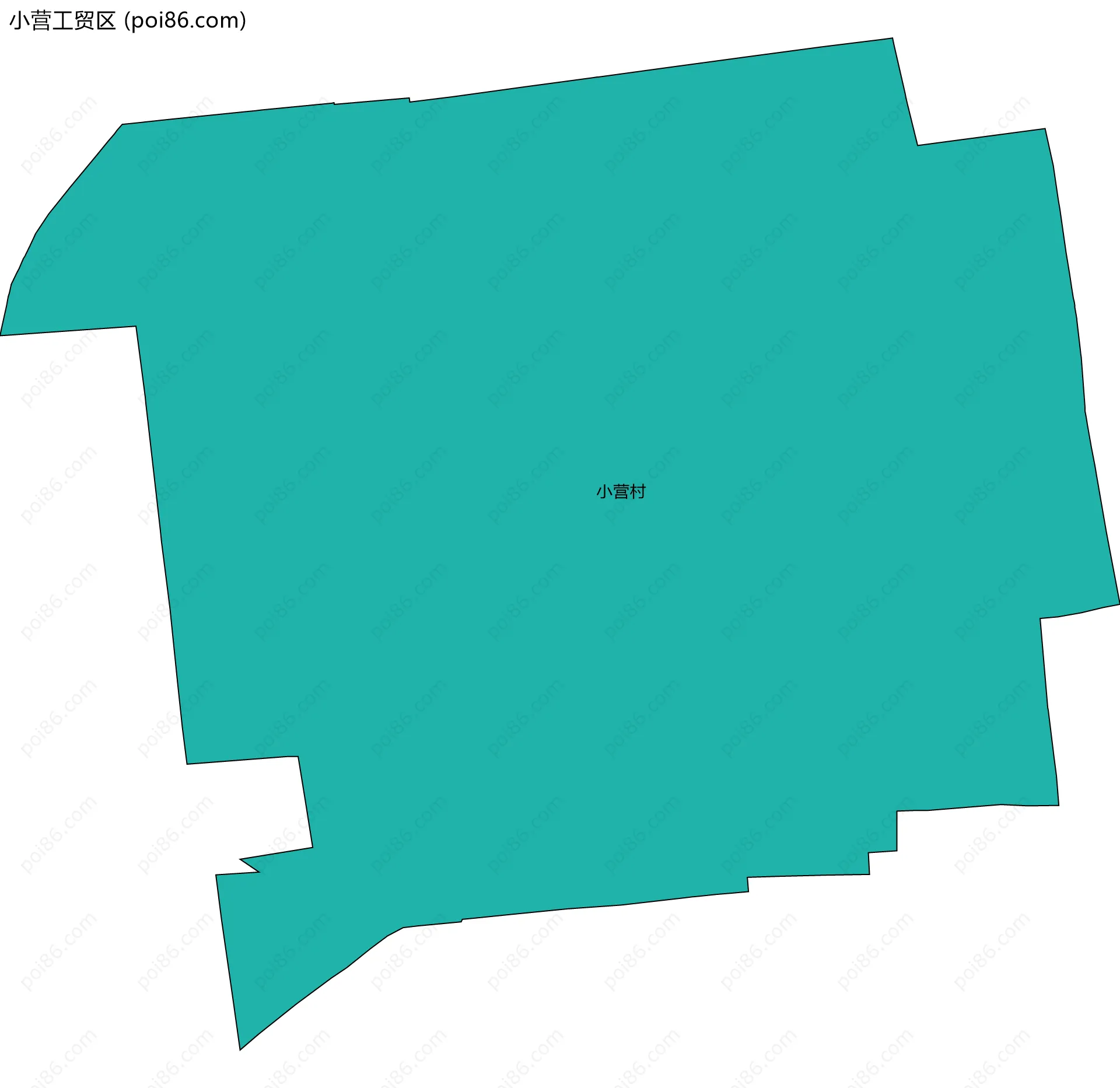小营工贸区边界地图(五级行政区划)