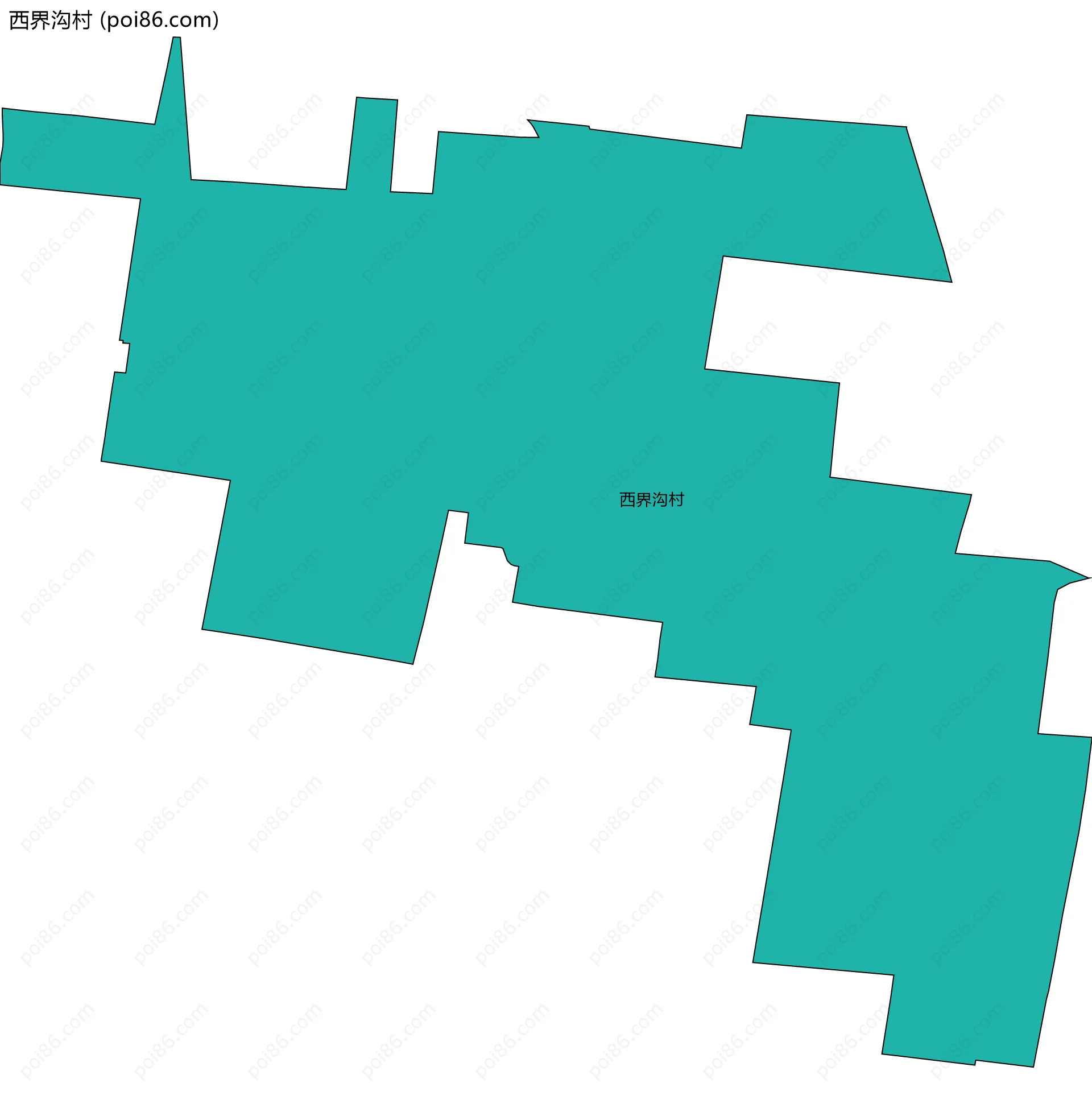 西界沟村边界地图