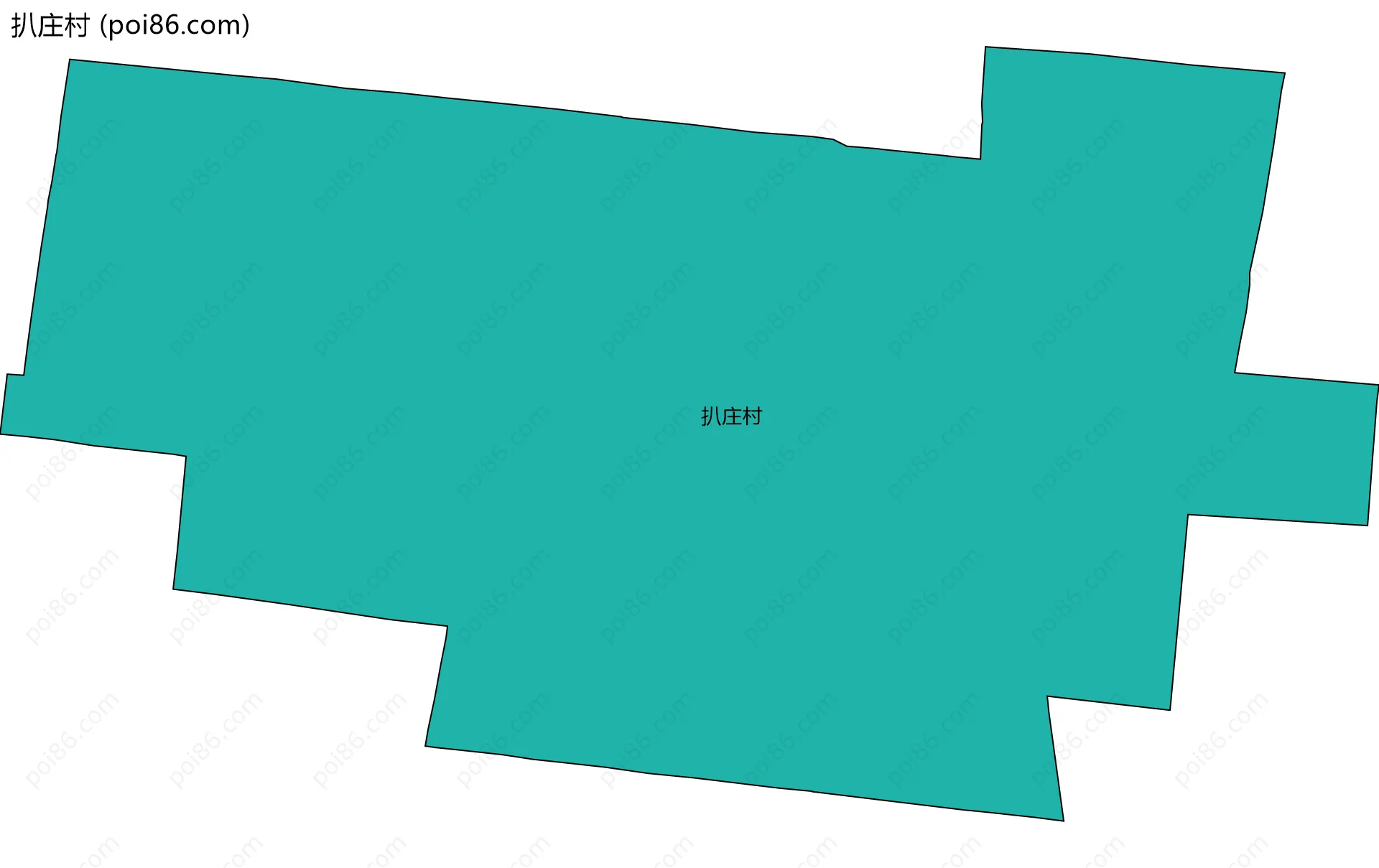 扒庄村边界地图