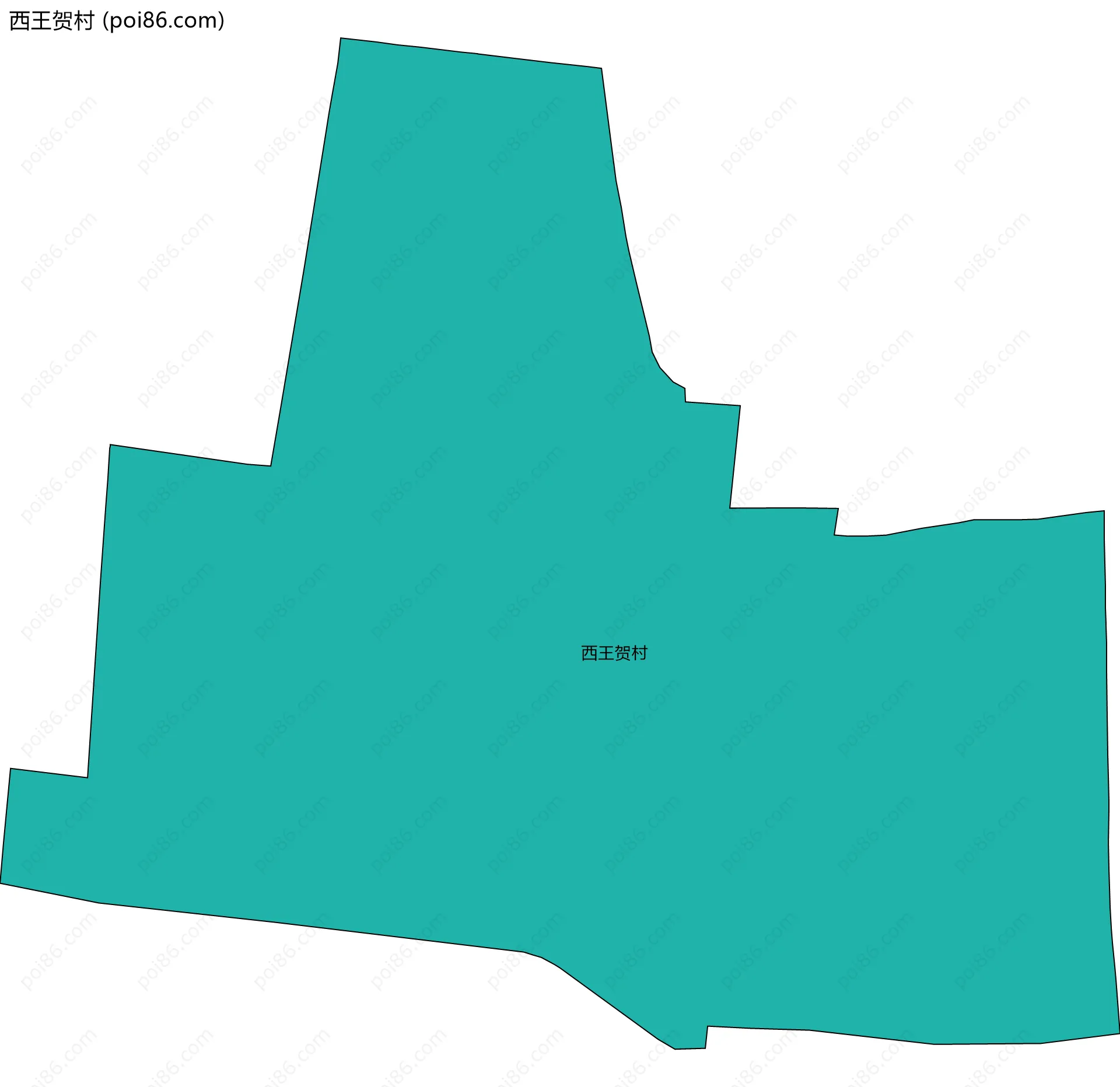 西王贺村边界地图