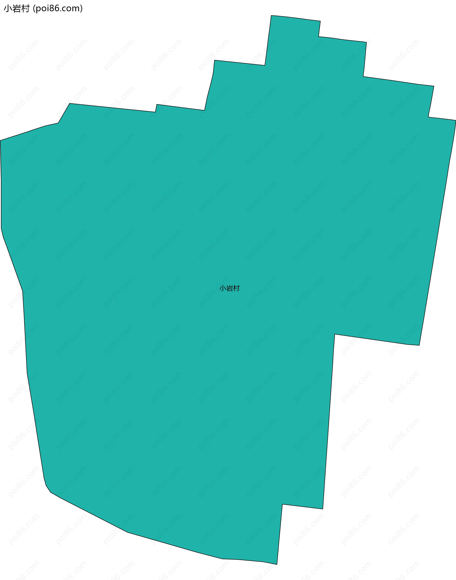 小岩村边界地图