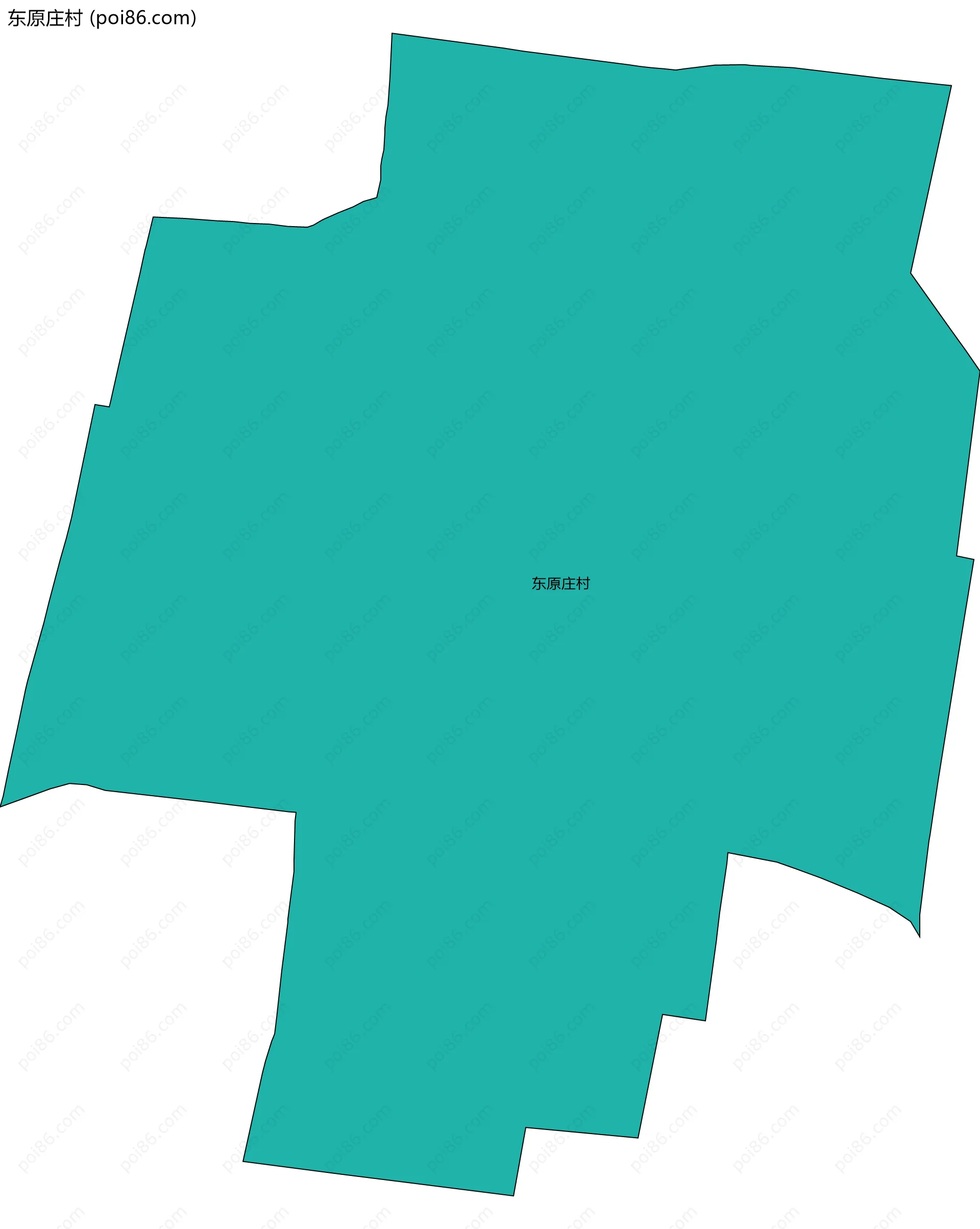 东原庄村边界地图