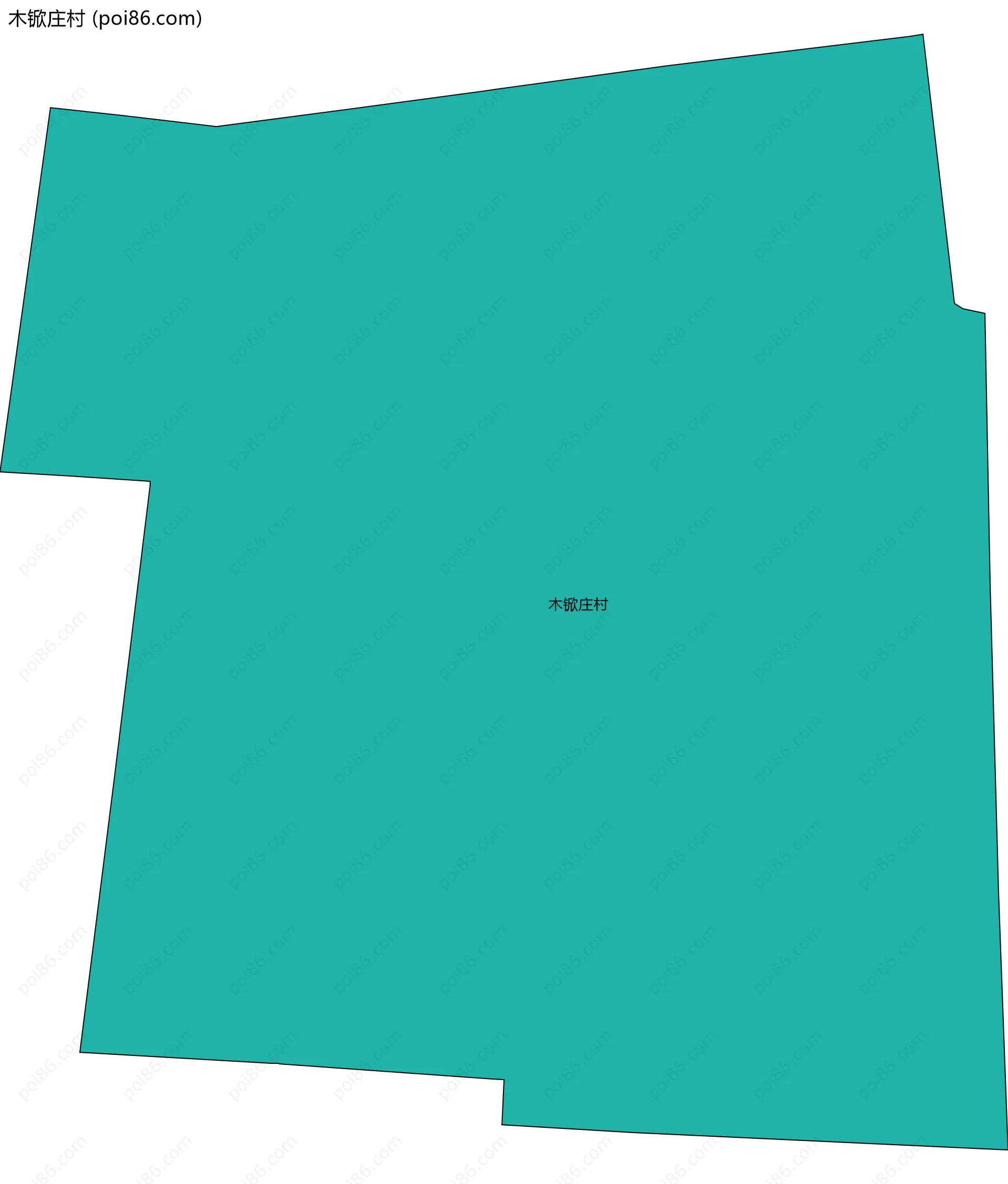 木锨庄村边界地图