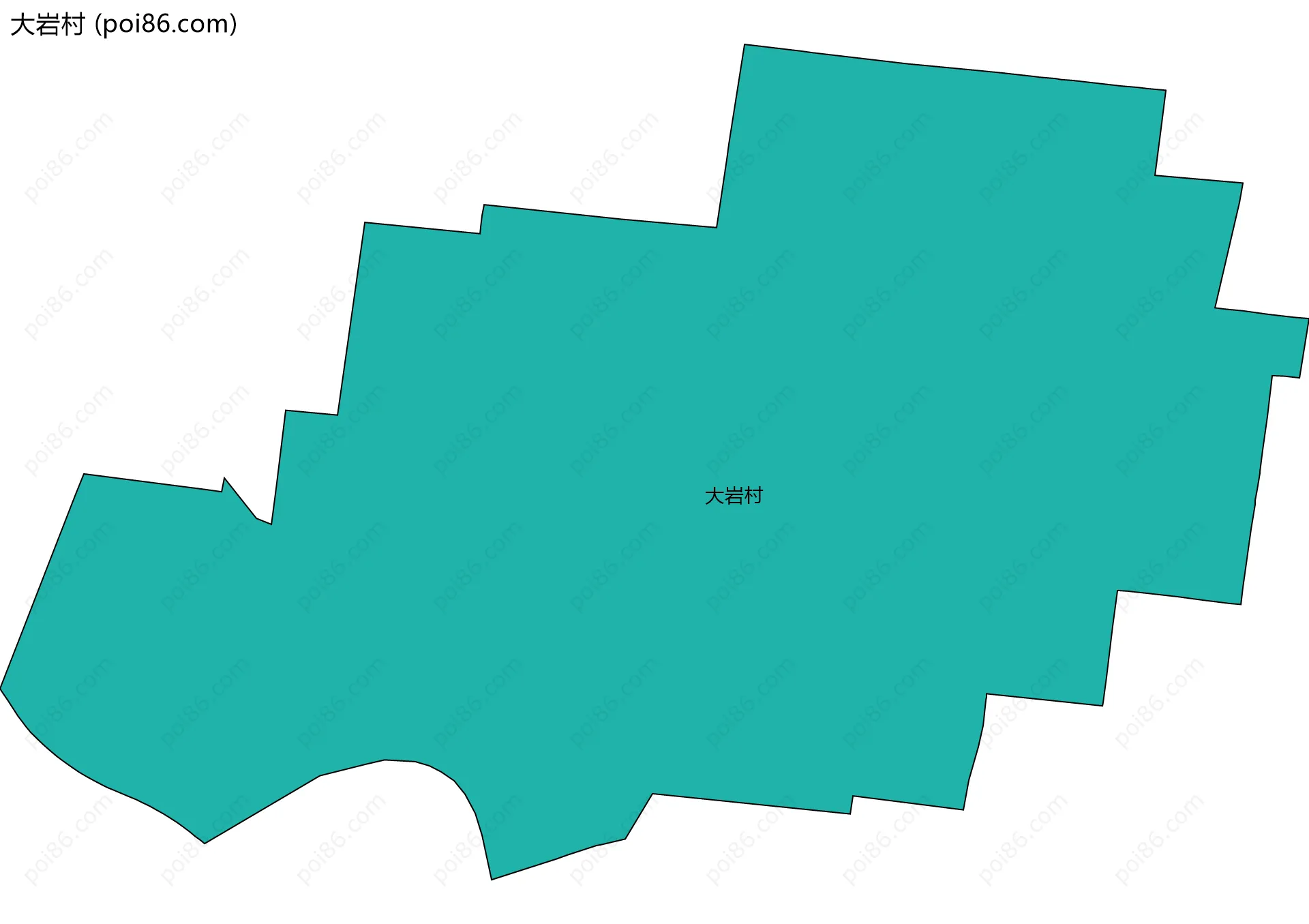 大岩村边界地图