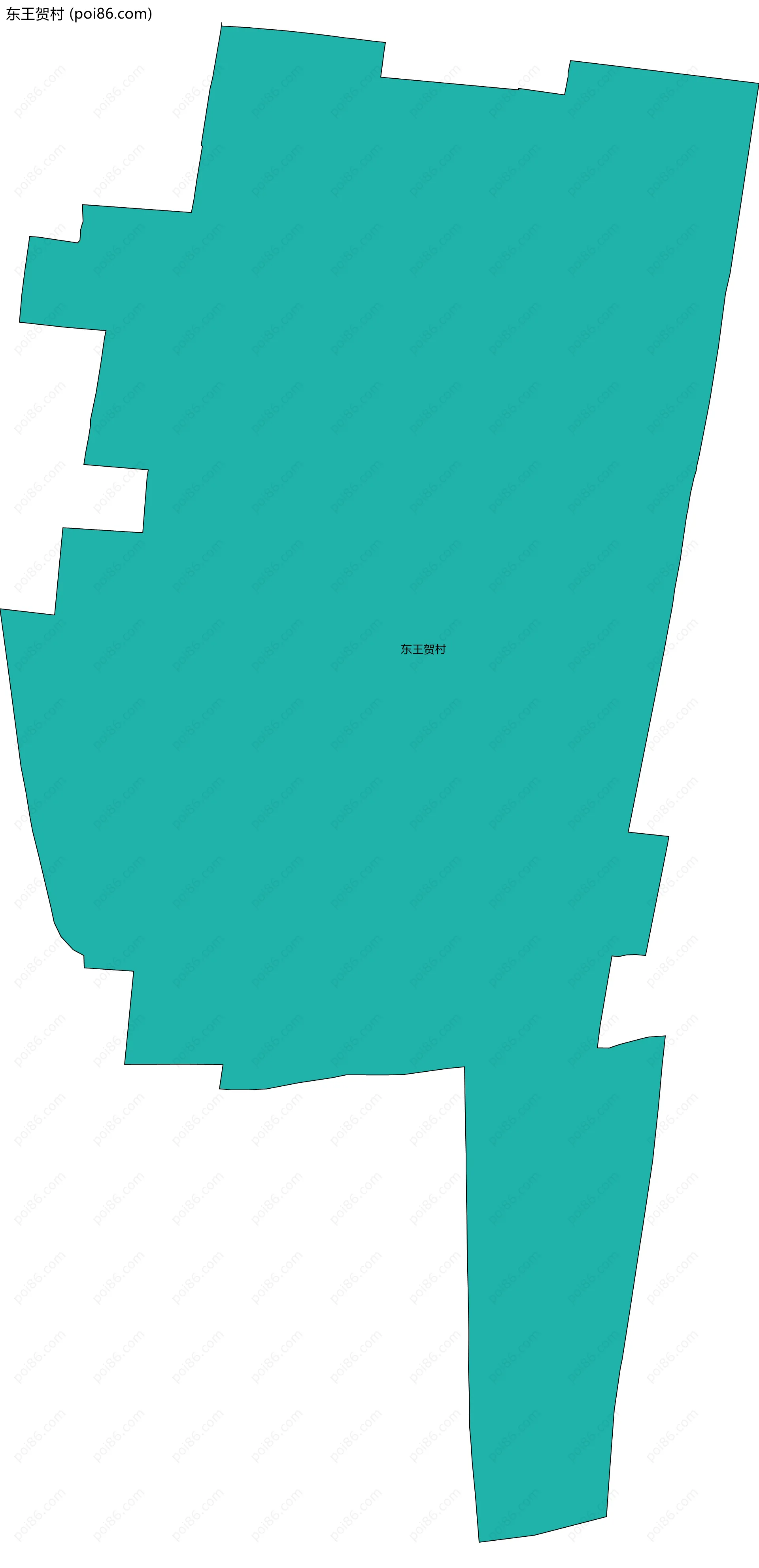 东王贺村边界地图