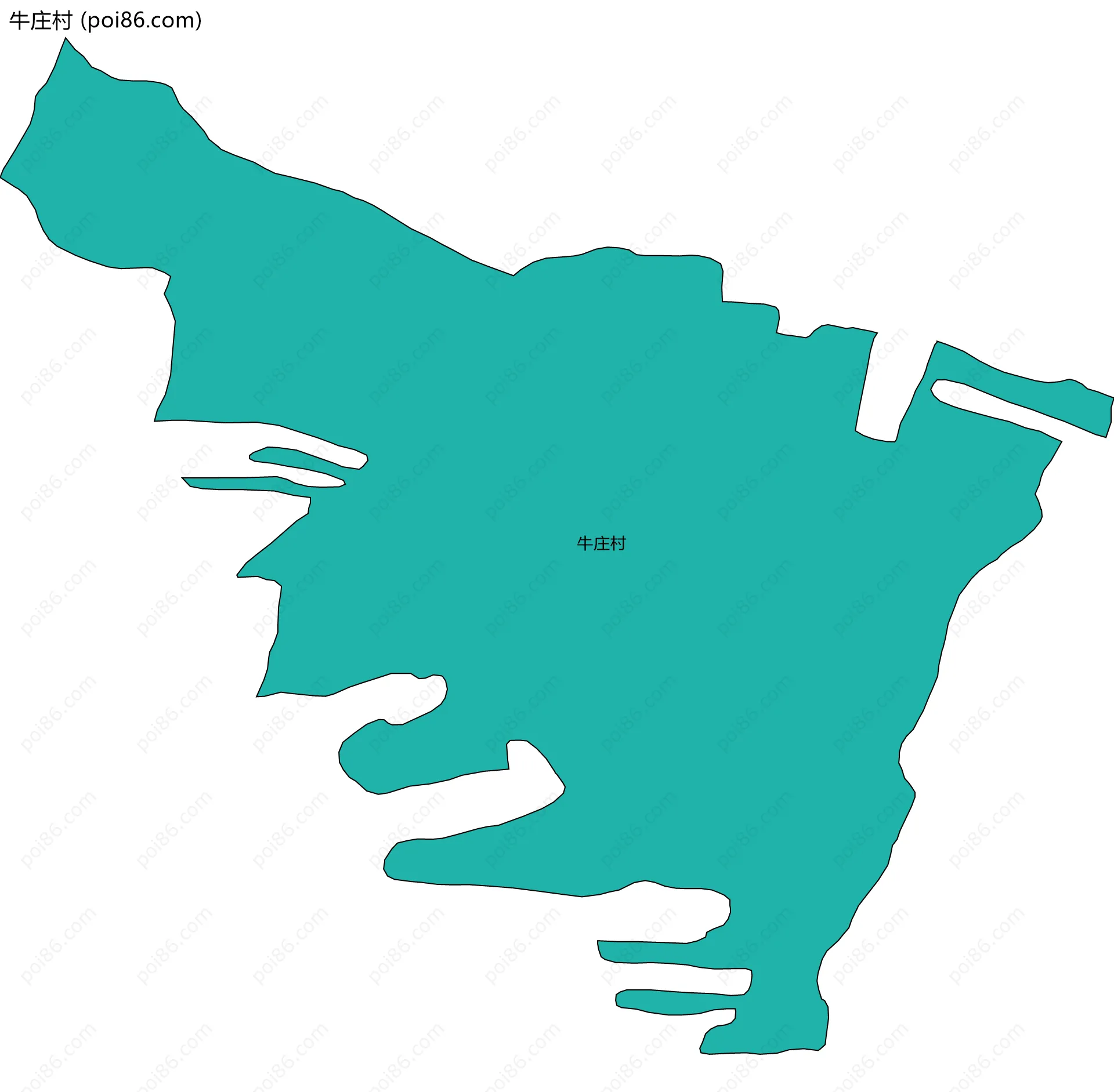 牛庄村边界地图