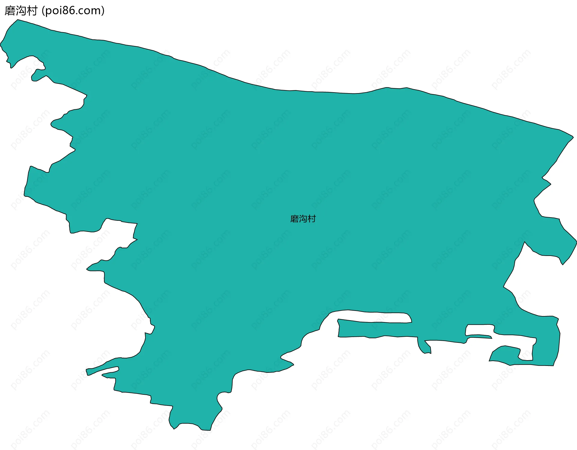 磨沟村边界地图