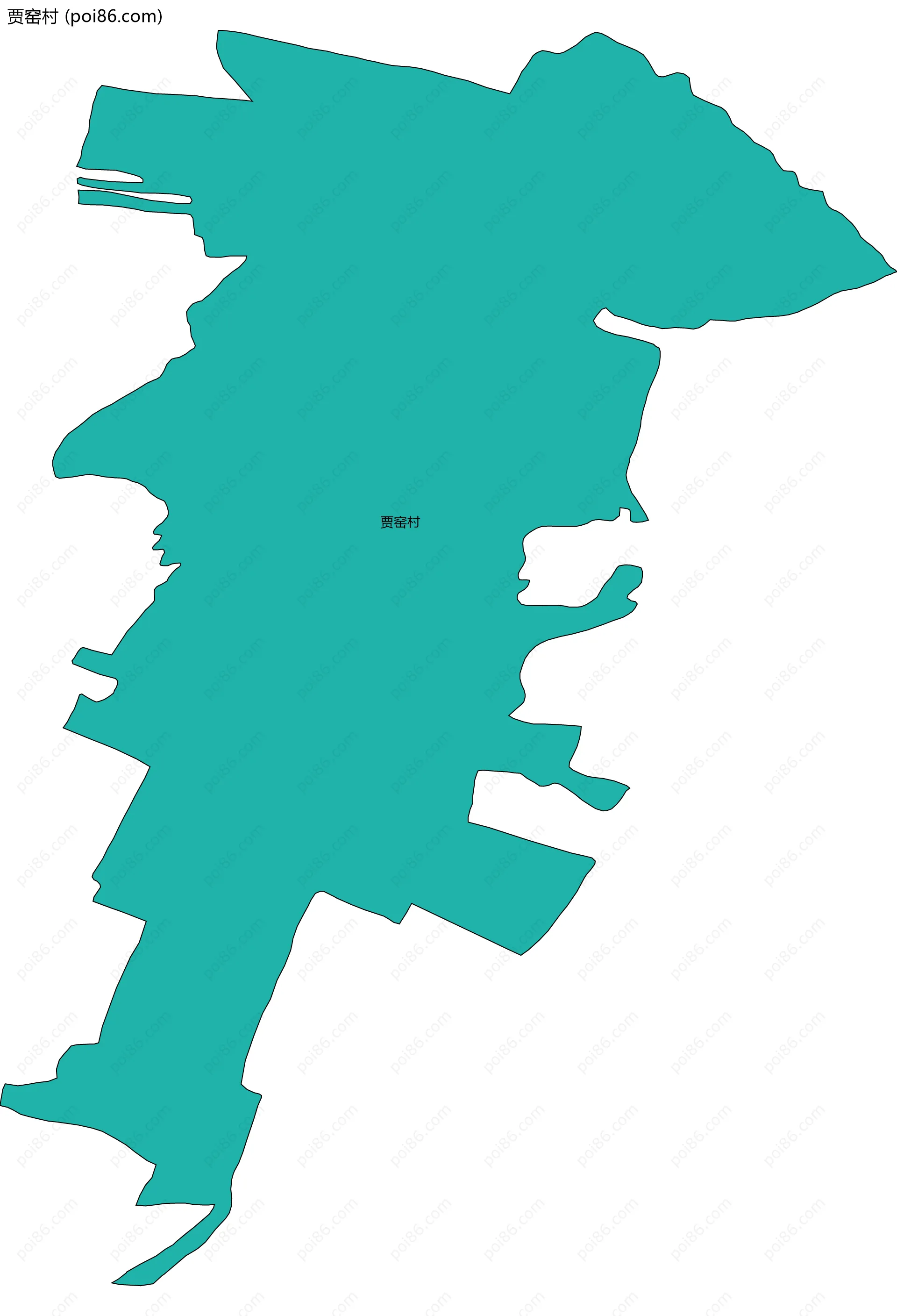 贾窑村边界地图