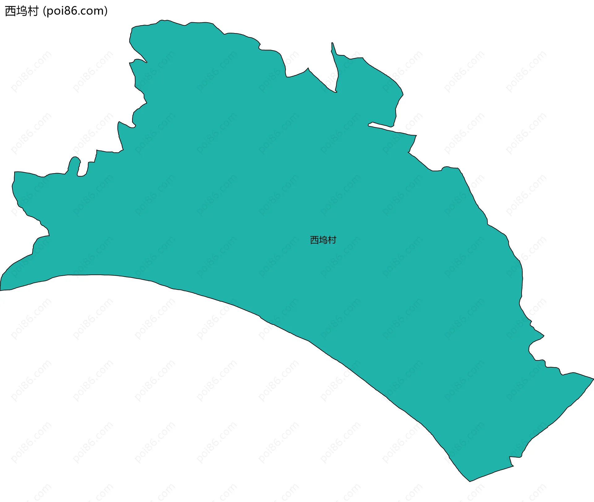 西坞村边界地图
