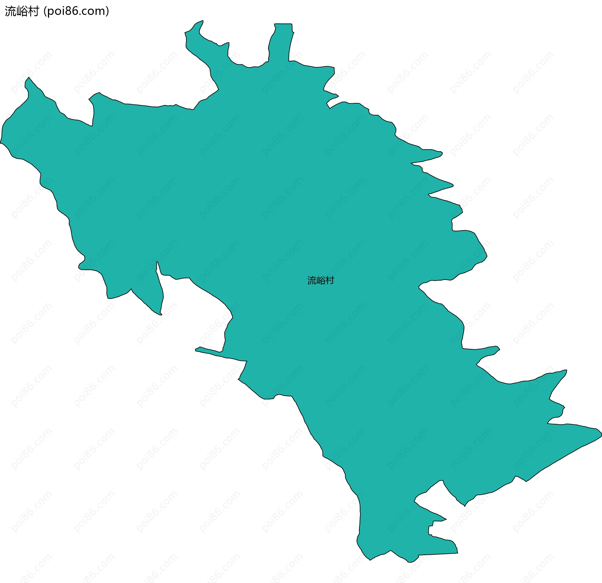 流峪村边界地图