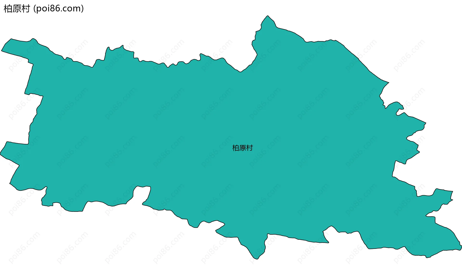 柏原村边界地图