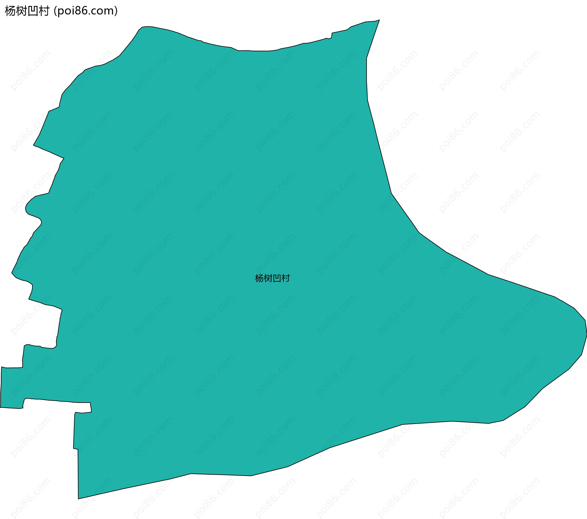 杨树凹村边界地图
