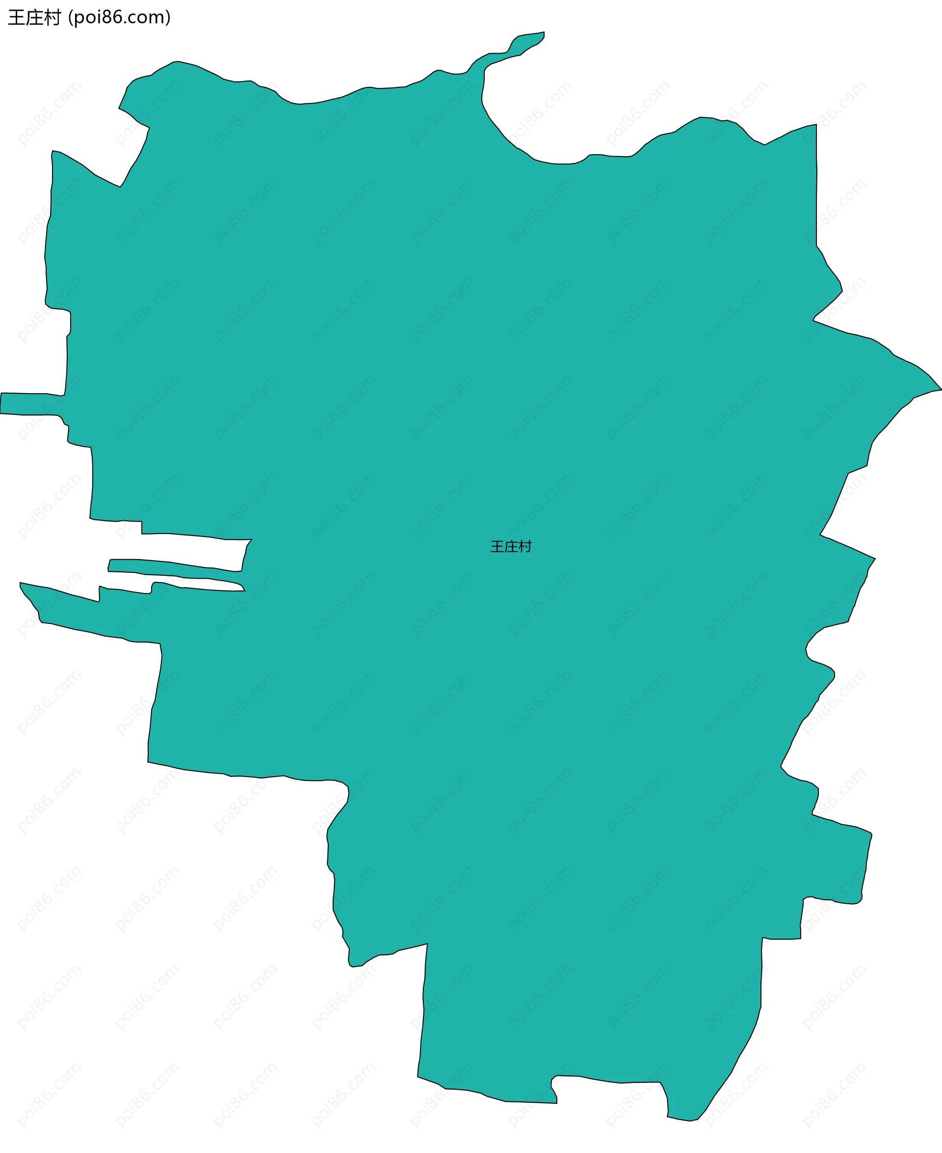 王庄村边界地图