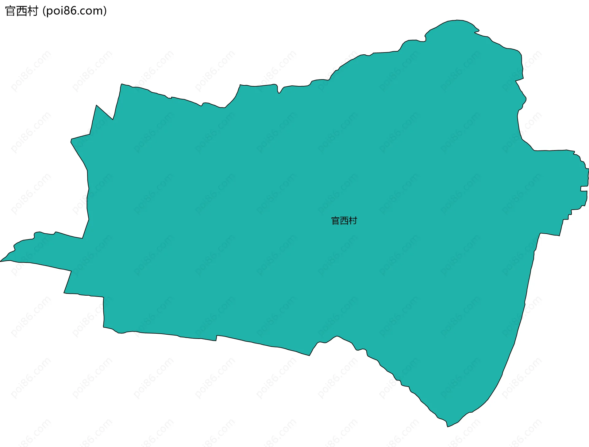 官西村边界地图