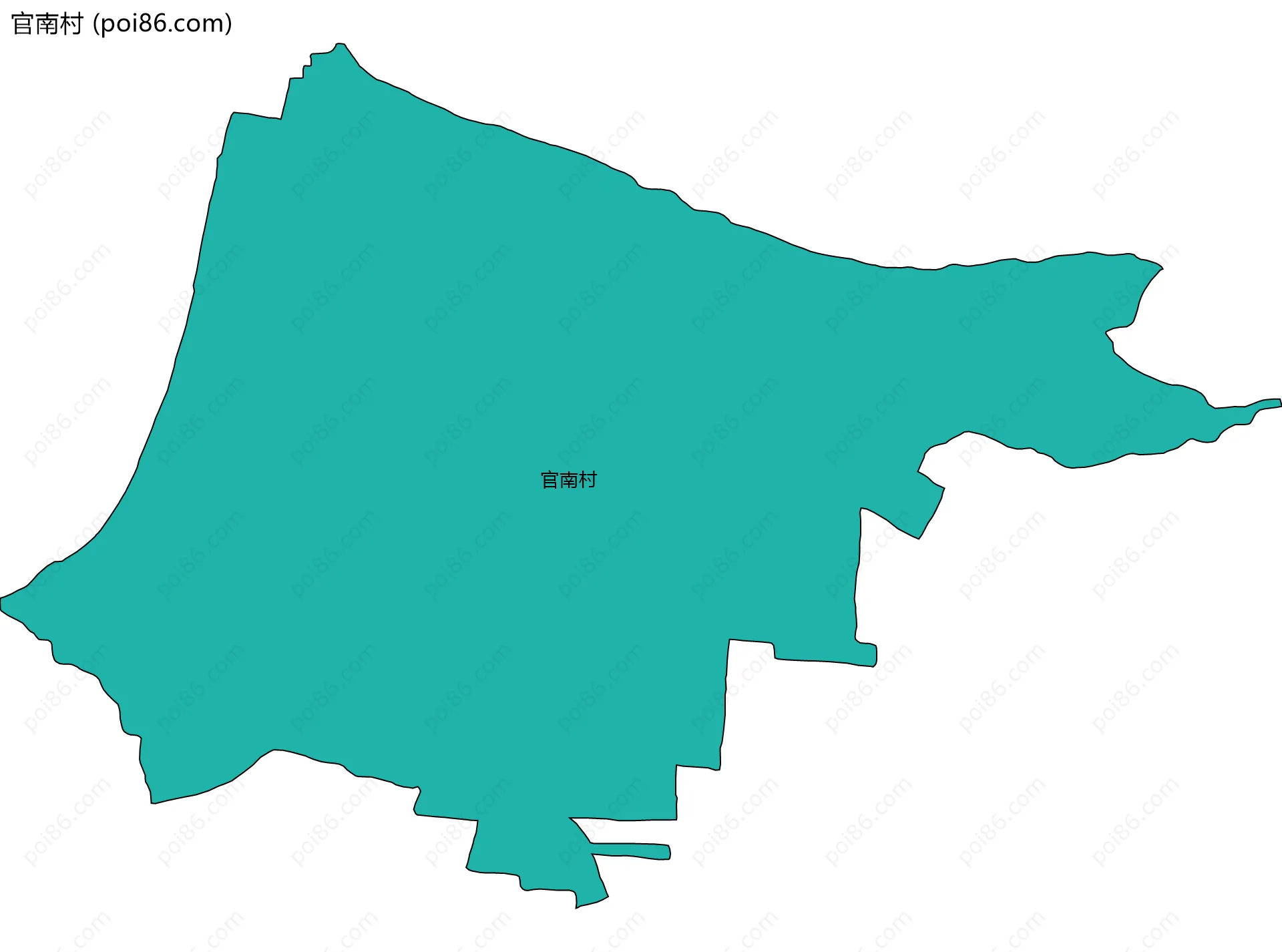 官南村边界地图