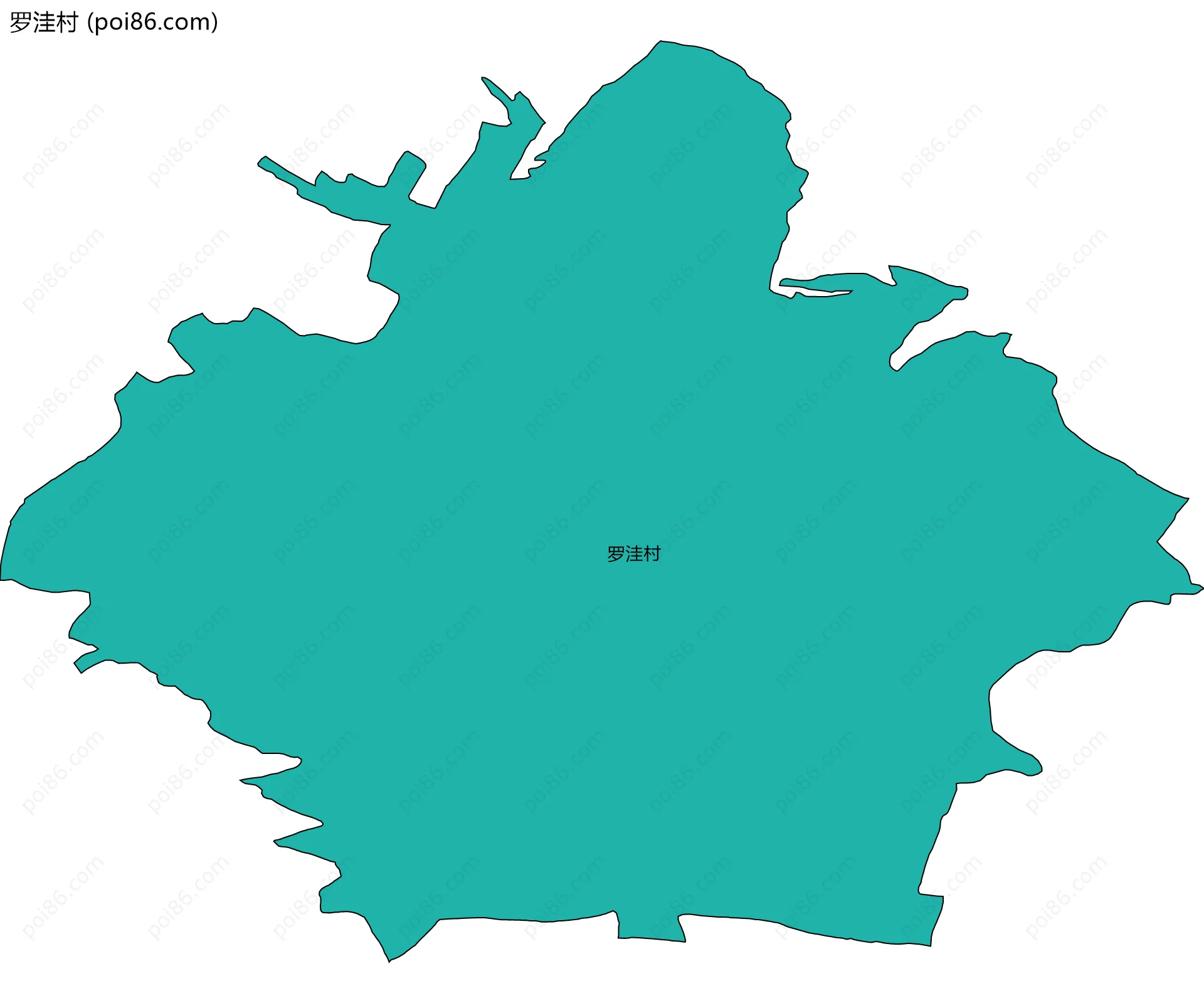 罗洼村边界地图